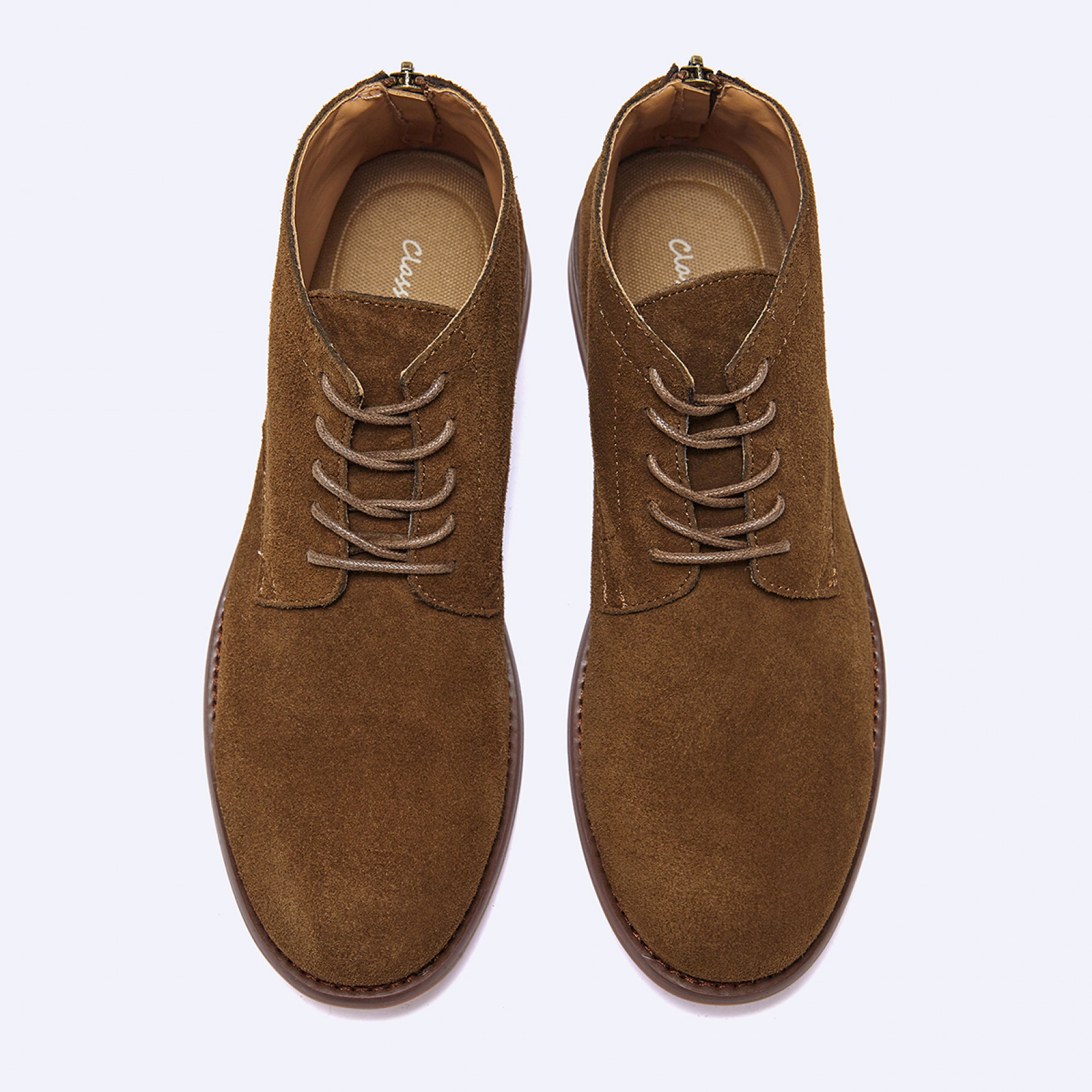 소가죽 3cm 네이선 서비스 부츠 모스 브라운 남성 / FLCCFA3M05