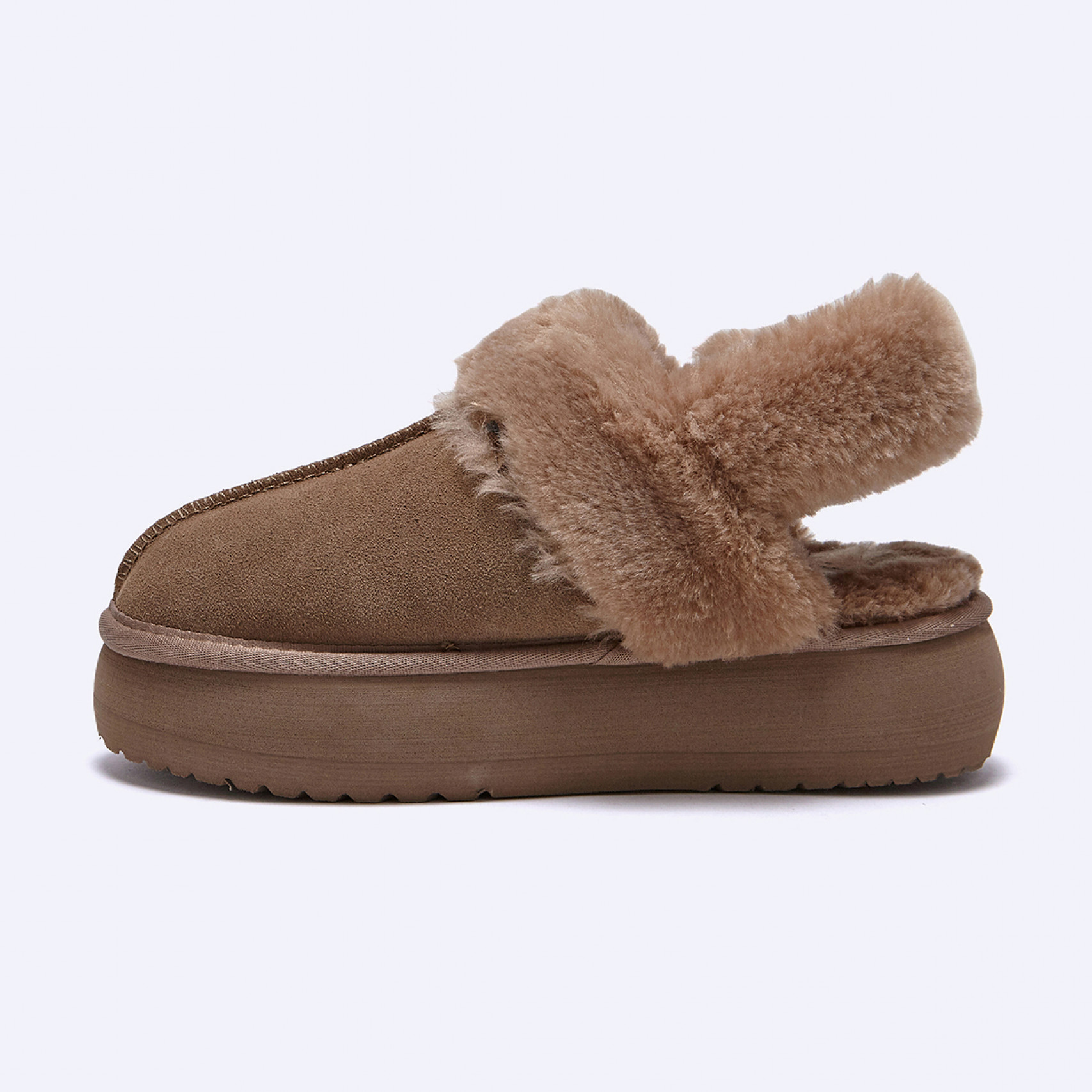 클라우디 플랫폼 퍼 슬링백 다크 베이지 / RF1SHBD3FS003