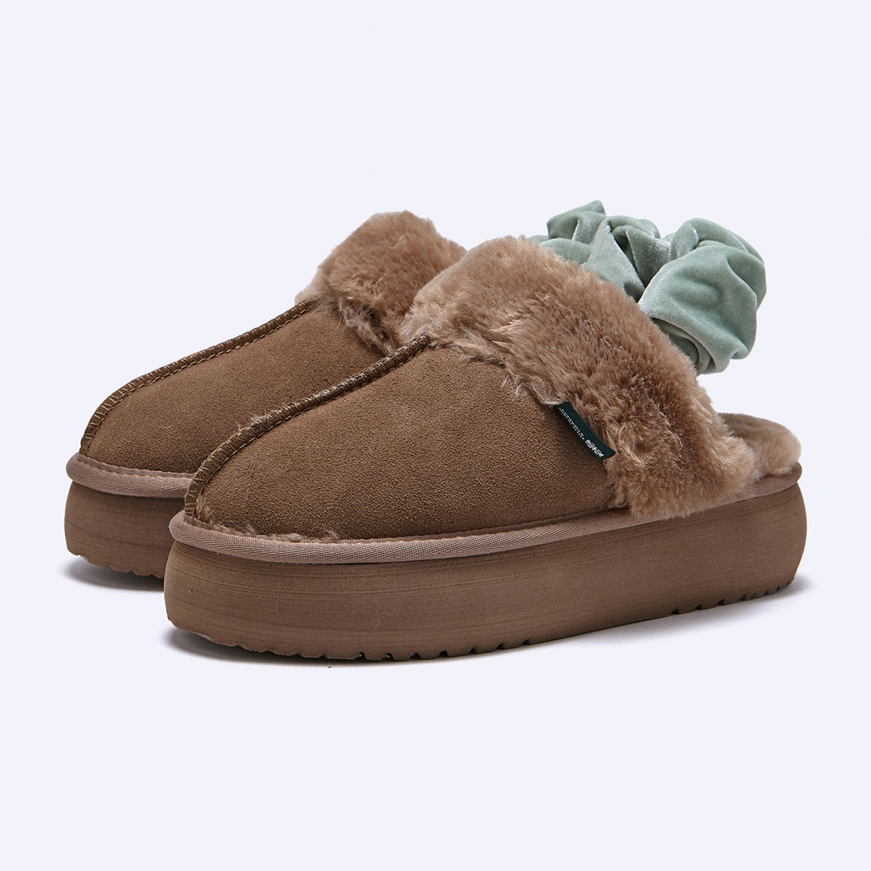 클라우디 플랫폼 퍼 슬링백 다크 베이지 / RF1SHBD3FS003