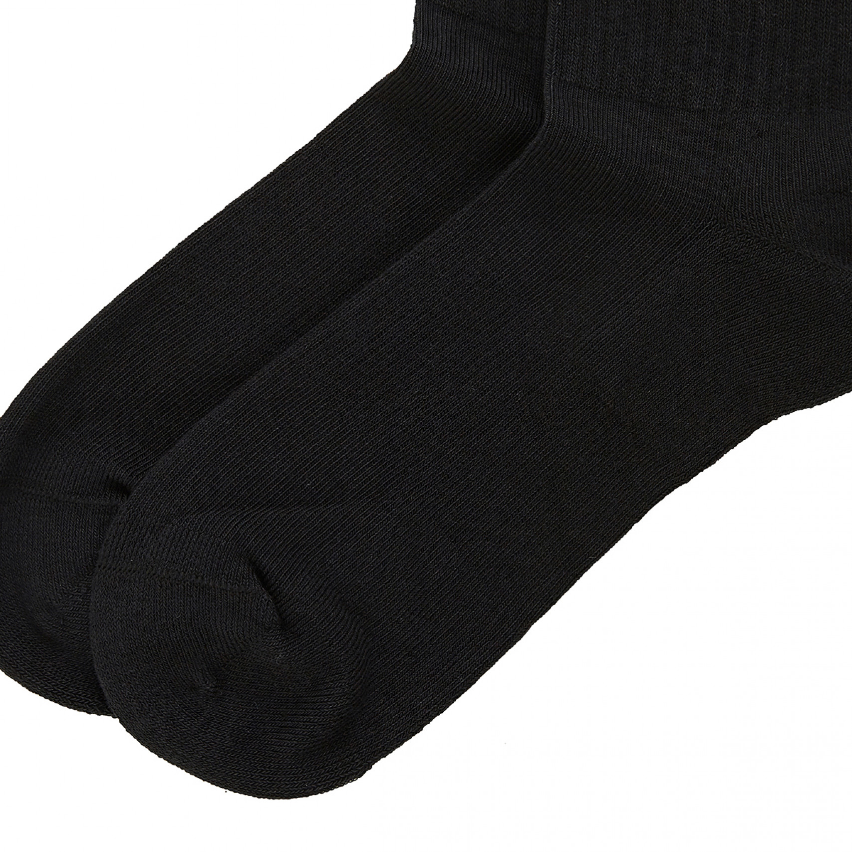 쿠션드 크루 삭스 3P 블랙/ JP1276