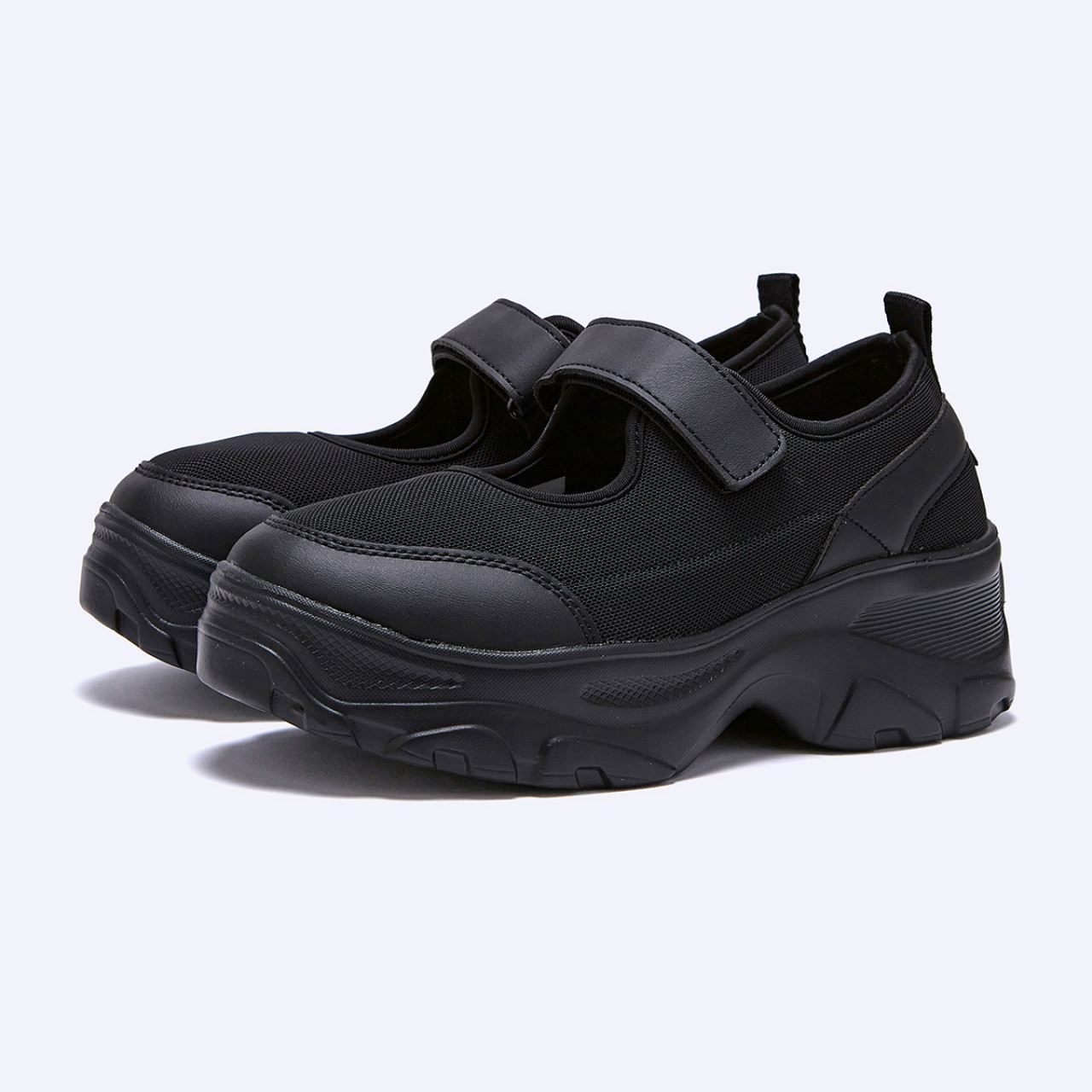 로미타 플랫폼 벨크로 메리제인슈즈 블랙 / FLOTFA1W05