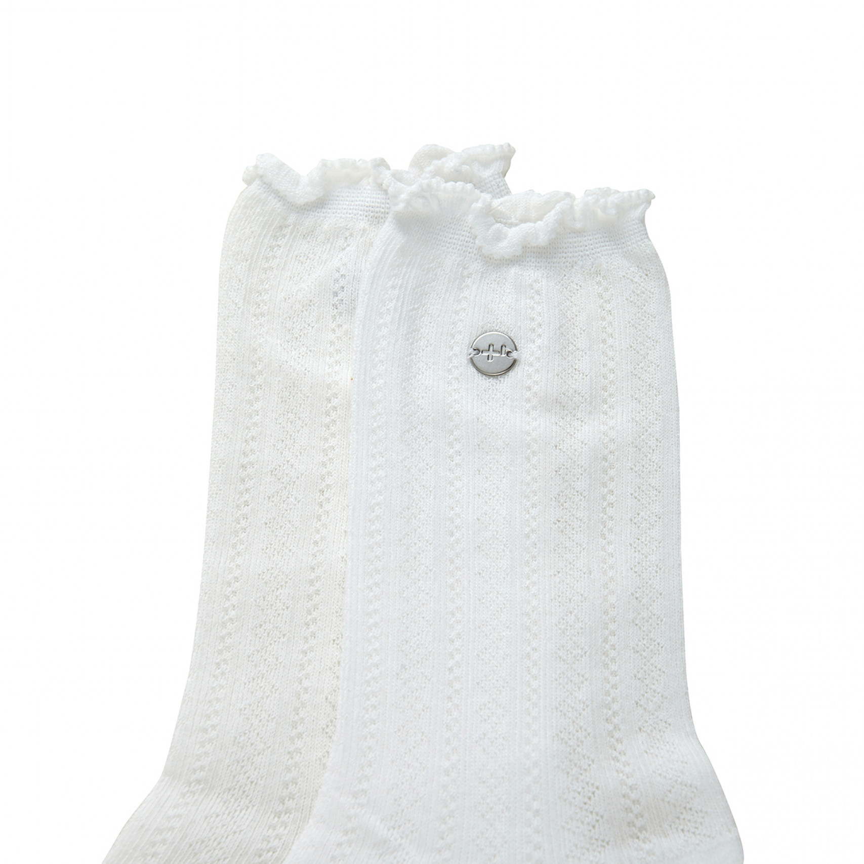 니트 패턴 시스루 양말 아이보리 / FLOTFA2L21