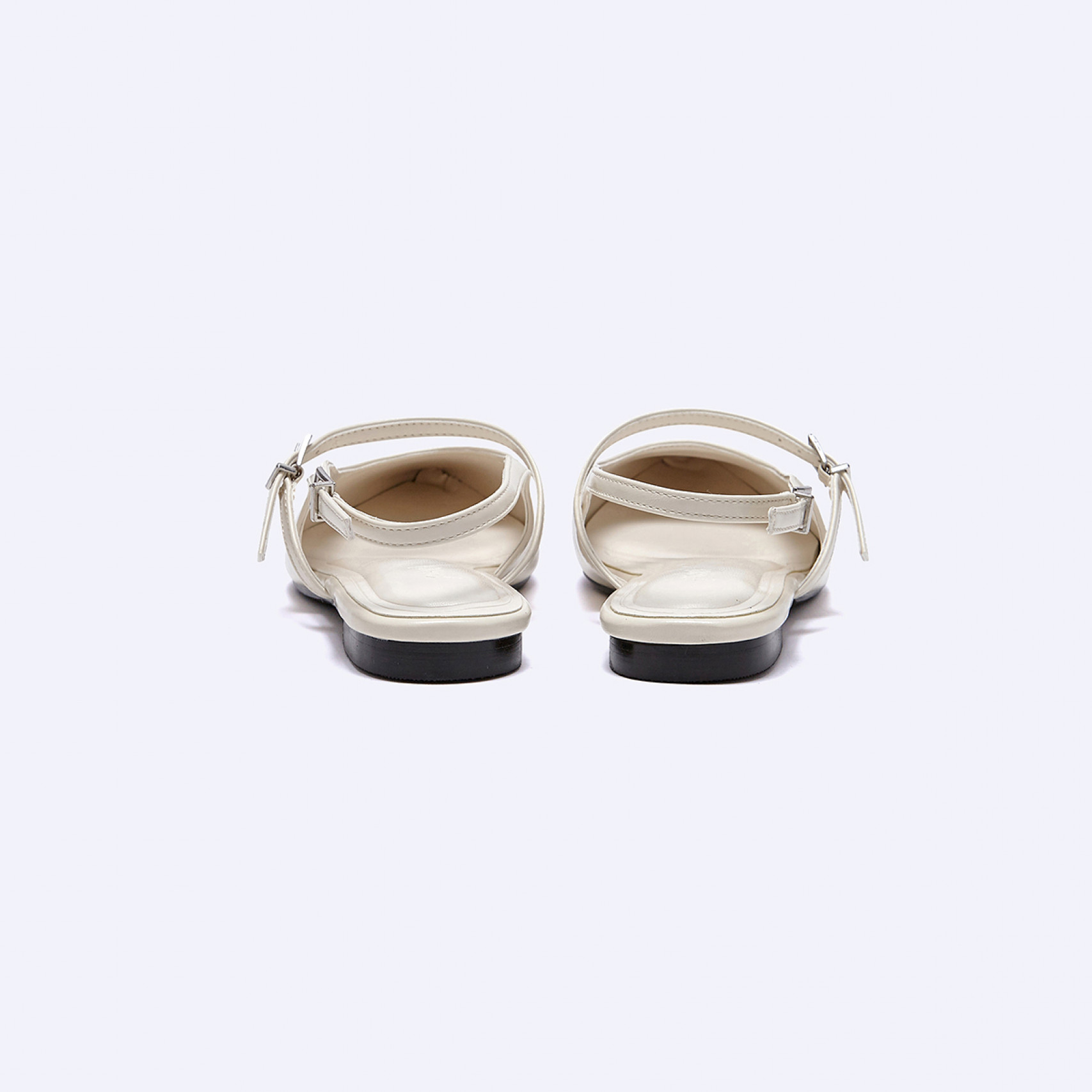 포인티드 토 플랫 슬링백 아이보리 1cm / FLPRFA1W06