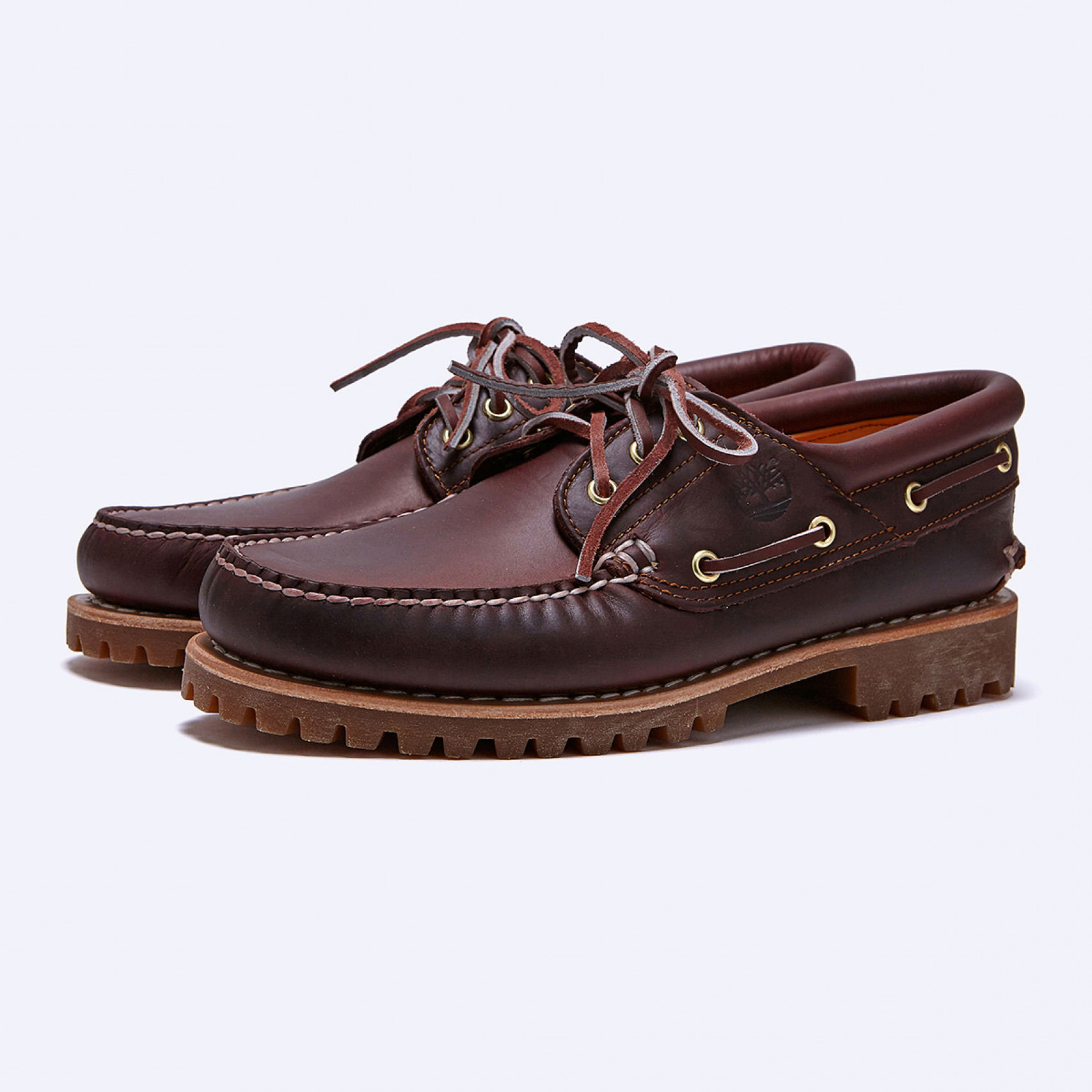 어센틱 3아이 보트 슈즈 버건디 남성 / 50009