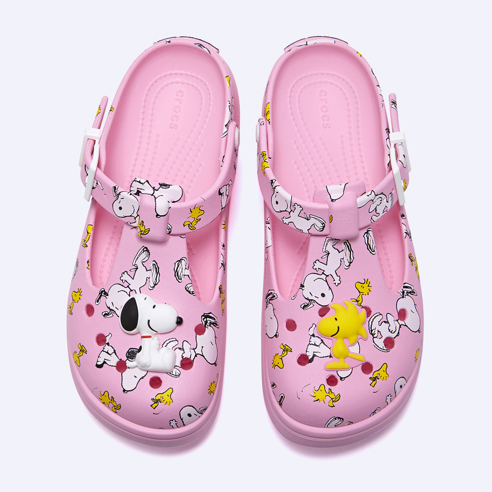 피너츠 메리 제인 클로그 라이트 핑크 여성 / 211130-90H