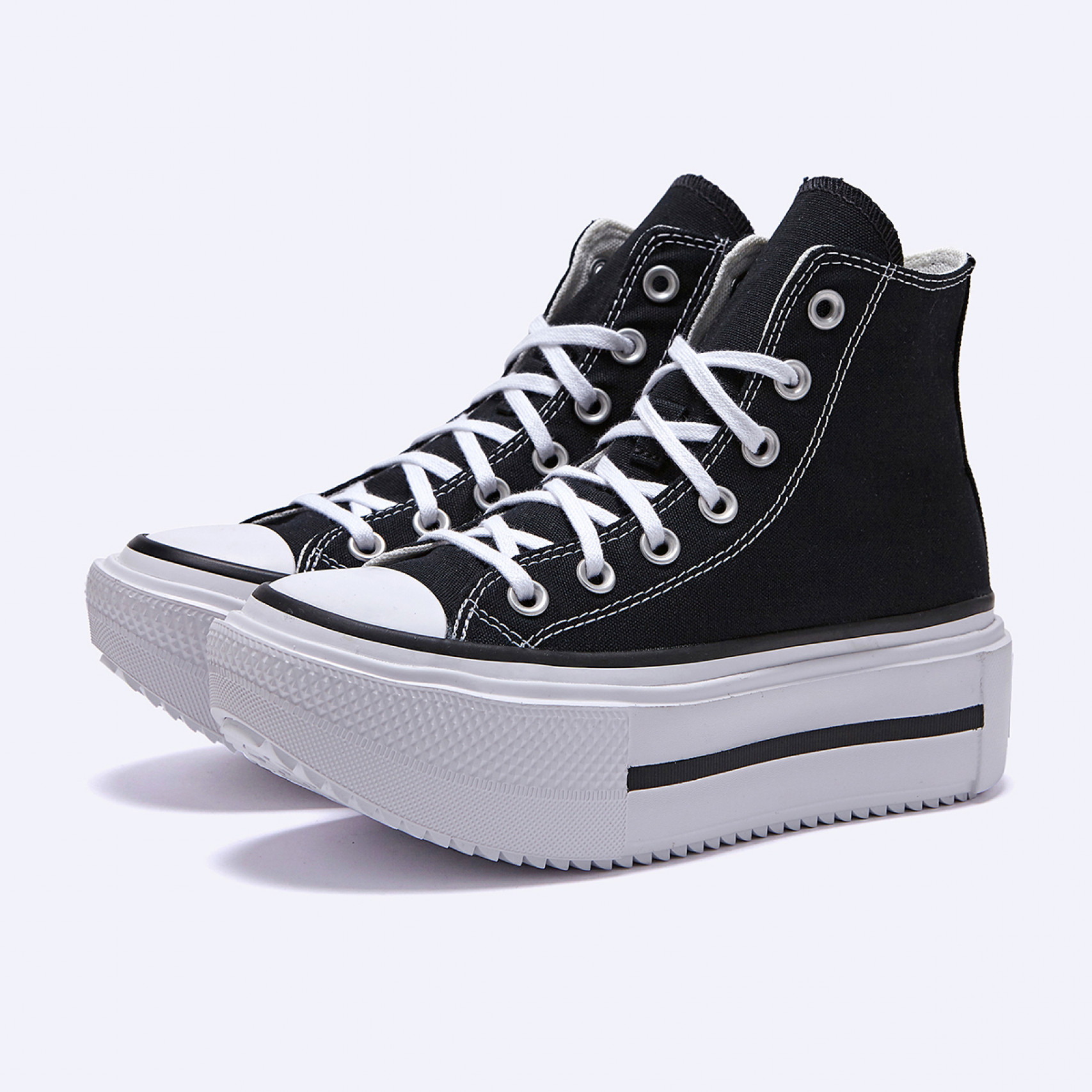 척테일러 올스타 더블 스택 하이 블랙 / A12975C