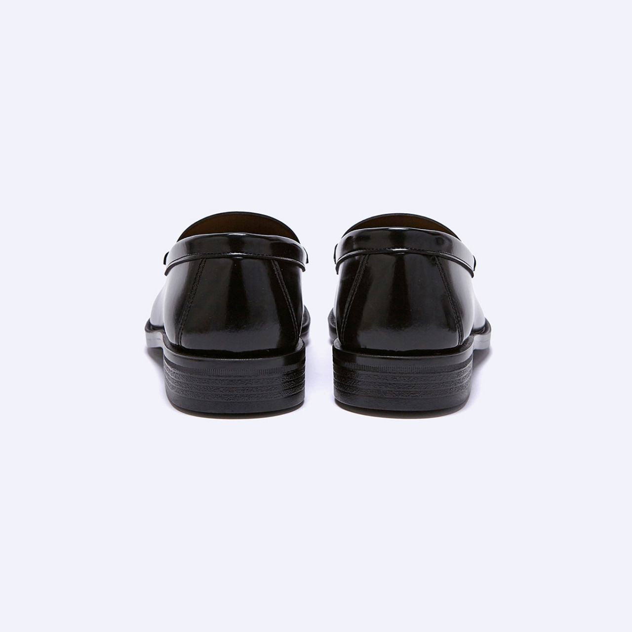 남성용 PU 페니 로퍼 6550-BLACK