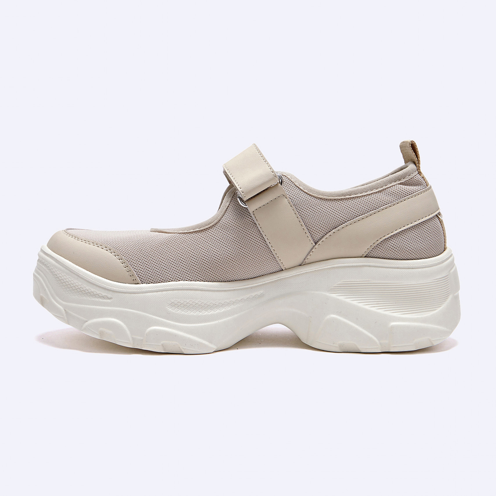 로미타 플랫폼 벨크로 메리제인슈즈 베이지 / FLOTFA1W04