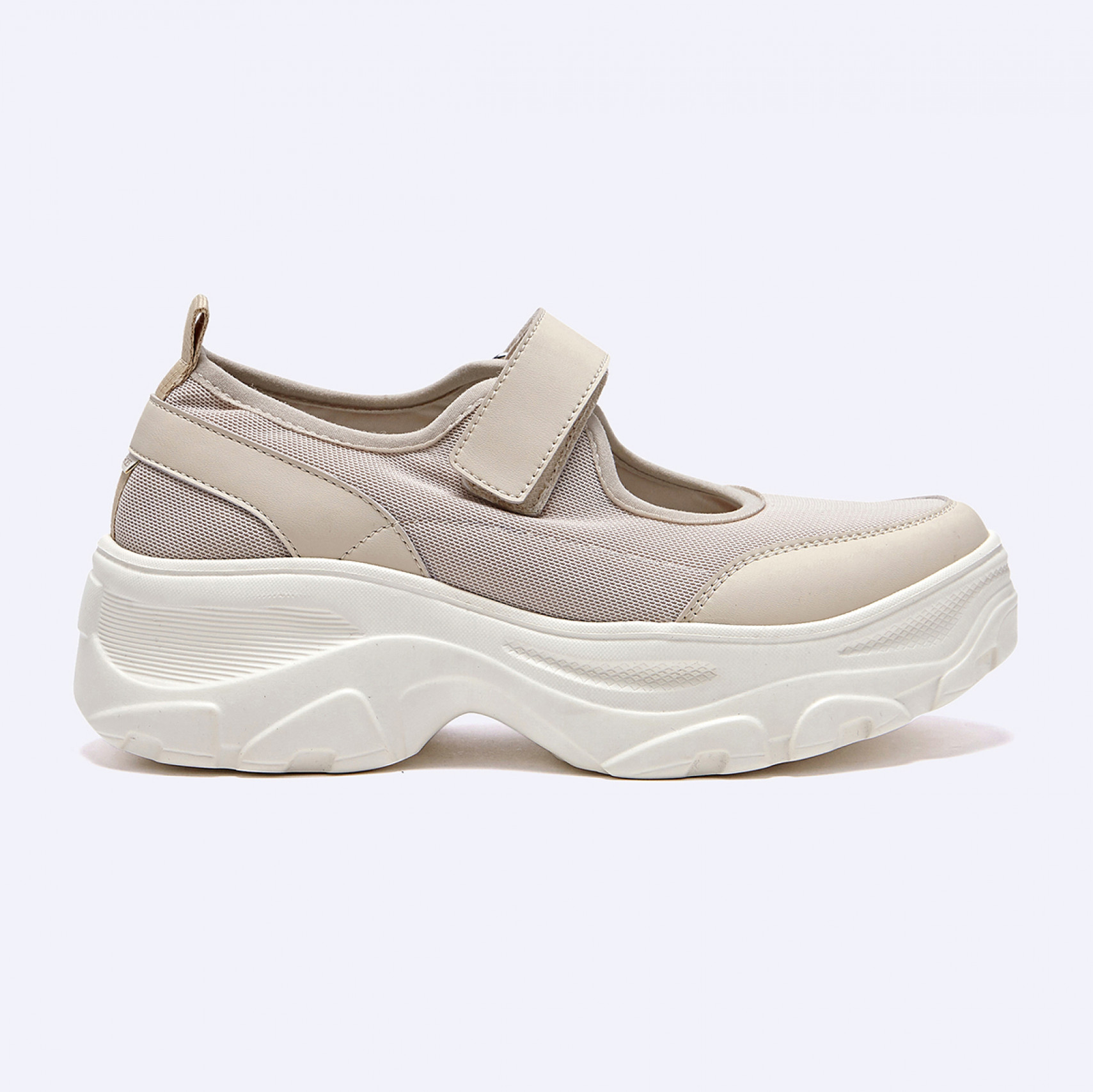 로미타 플랫폼 벨크로 메리제인슈즈 베이지 / FLOTFA1W04