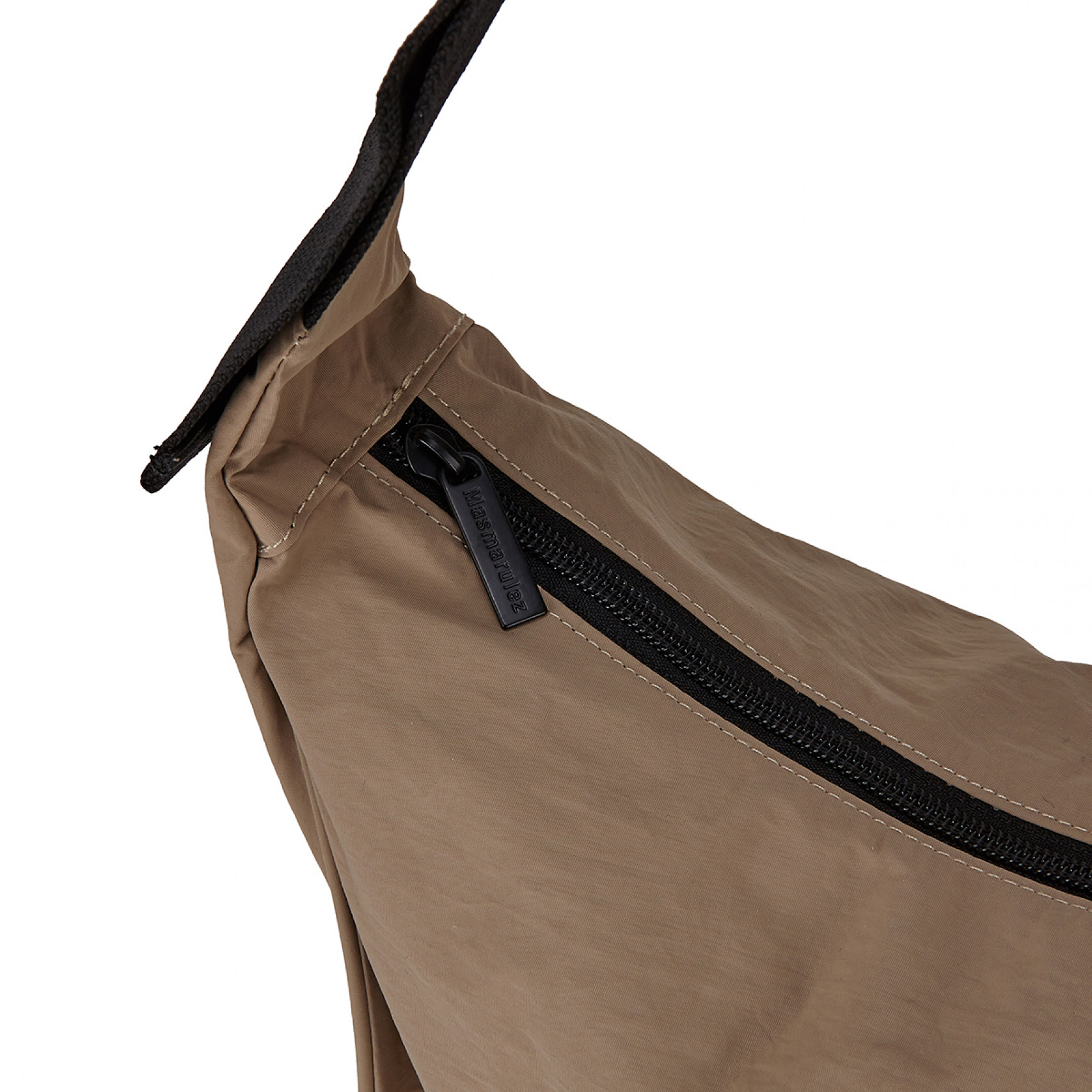 하프문 크로스백 카키 베이지