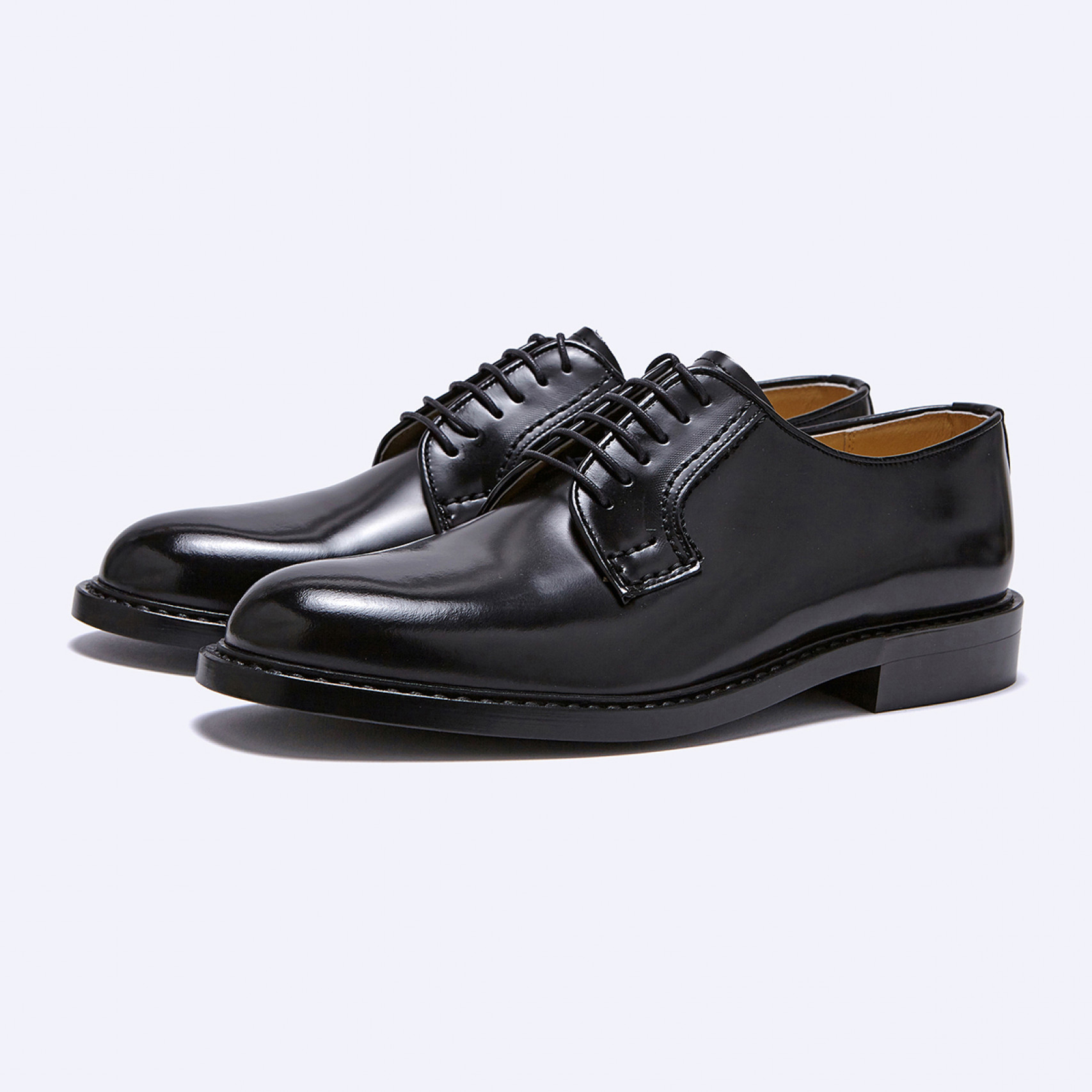 남성용 소가죽 더비슈즈 HS-711 BLACK