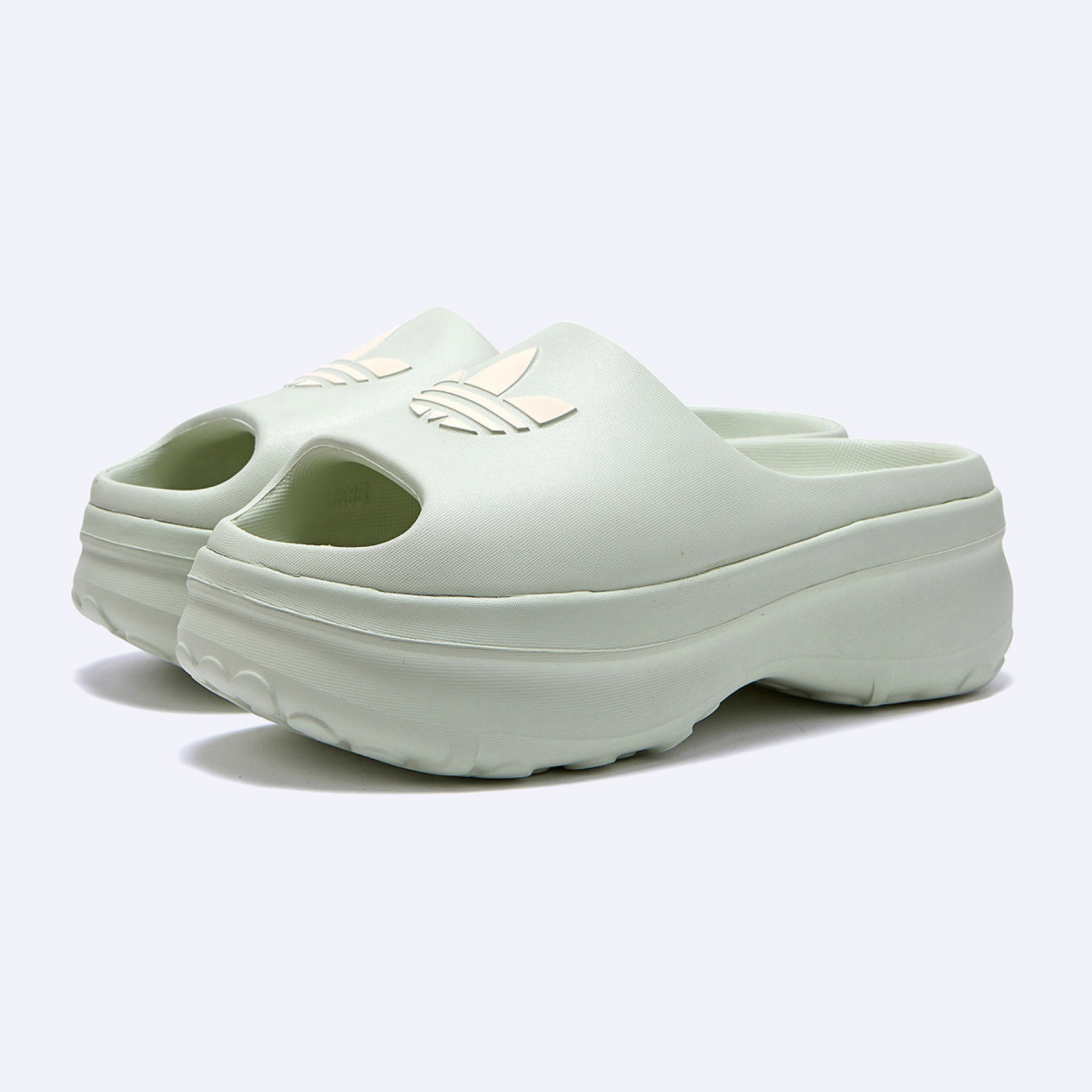 아디폼 스탠 슬라이드 리넨 그린 여성 / JH7467