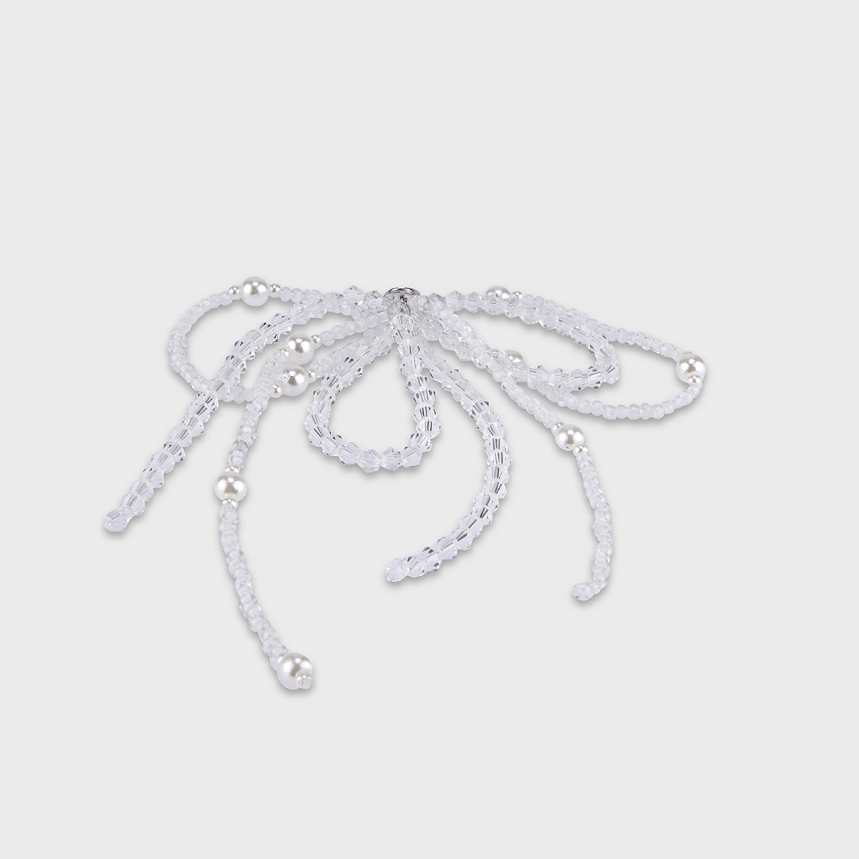 비즈 더블 리본 참 화이트 / FLOTFA3A10