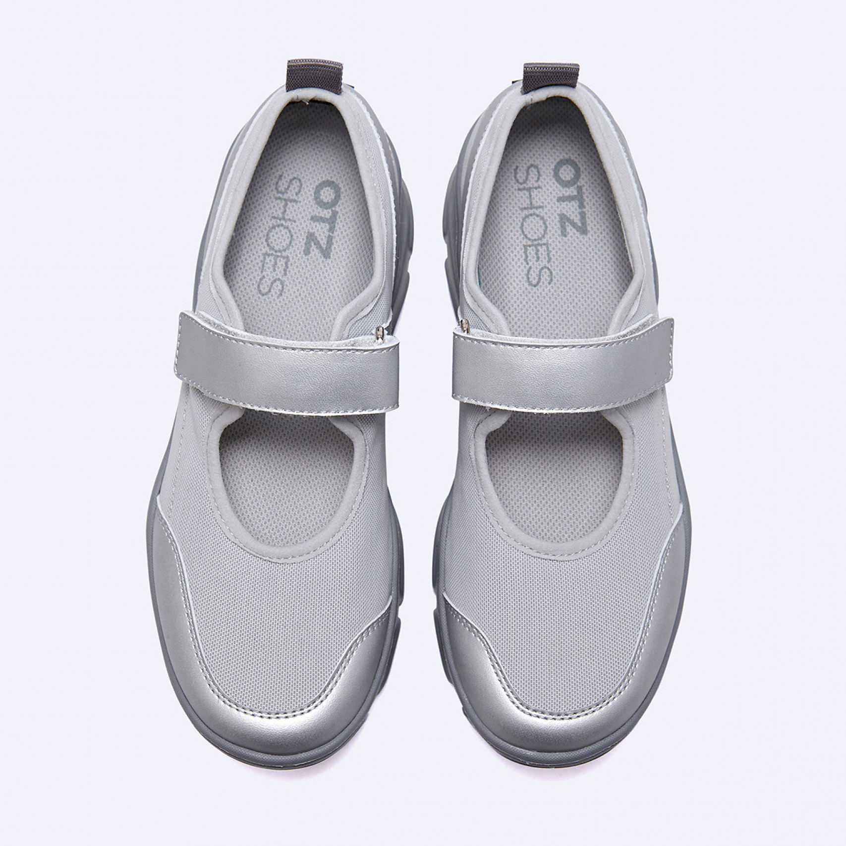 로미타 플랫폼 벨크로 메리제인슈즈 실버 / FLOTFA2W39