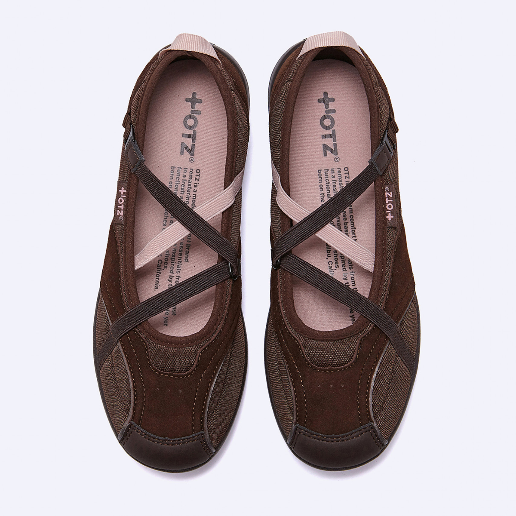 로마리 스웨이드 밴딩 스니커즈 다크 브라운 / FLOTFA3W59