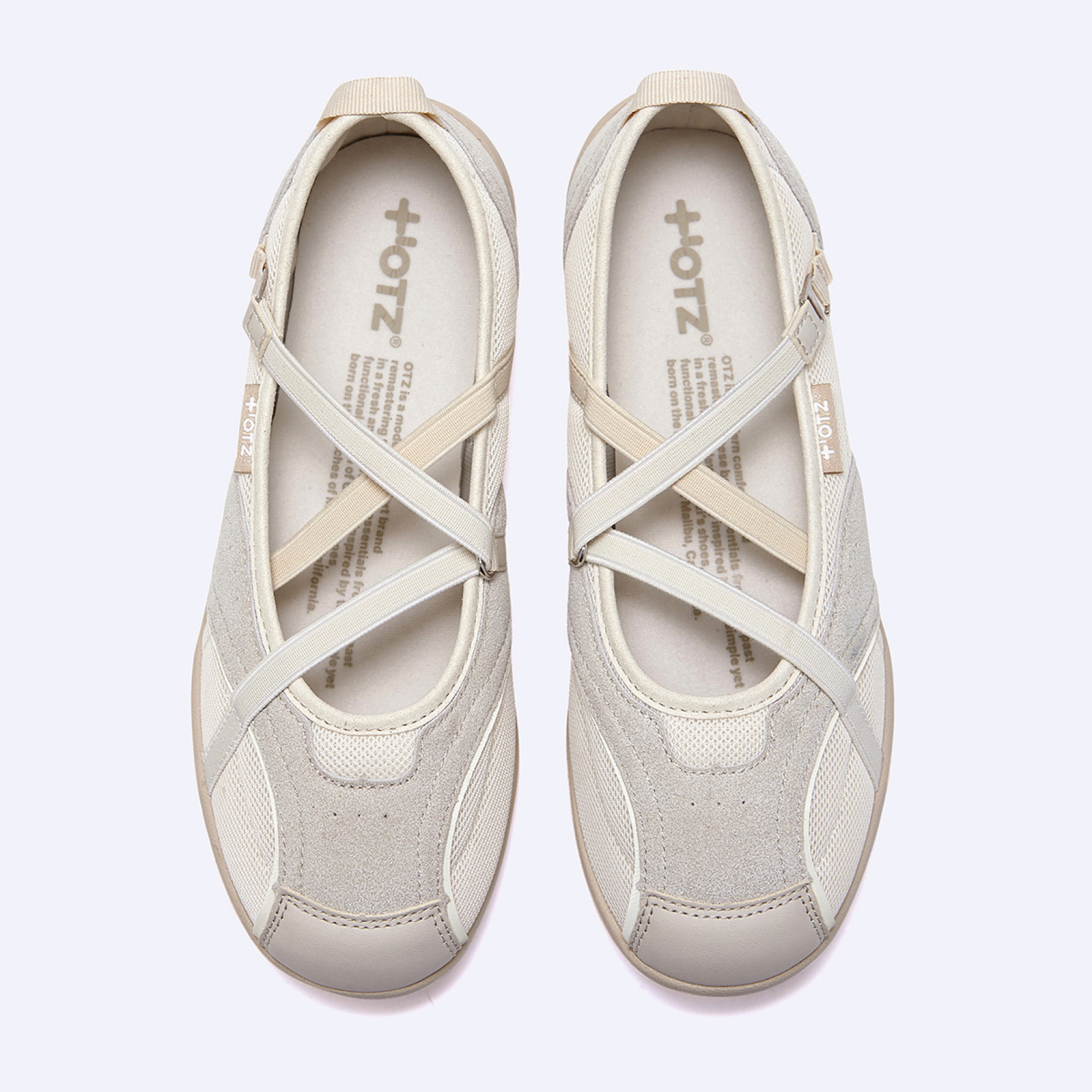 로마리 스웨이드 밴딩 스니커즈 아이보리 / FLOTFA3W57