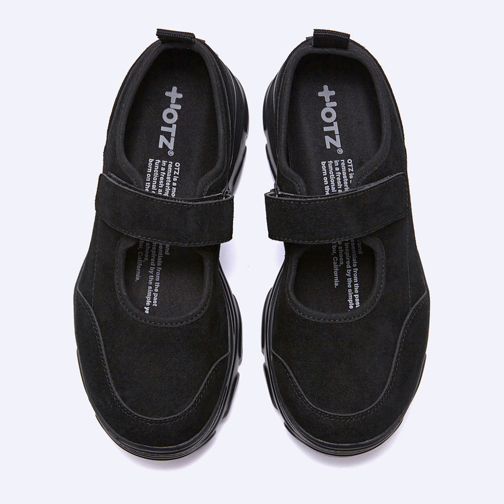 로미타 스웨이드 플랫폼 벨크로 메리제인슈즈 블랙 / FLOTFA3W52