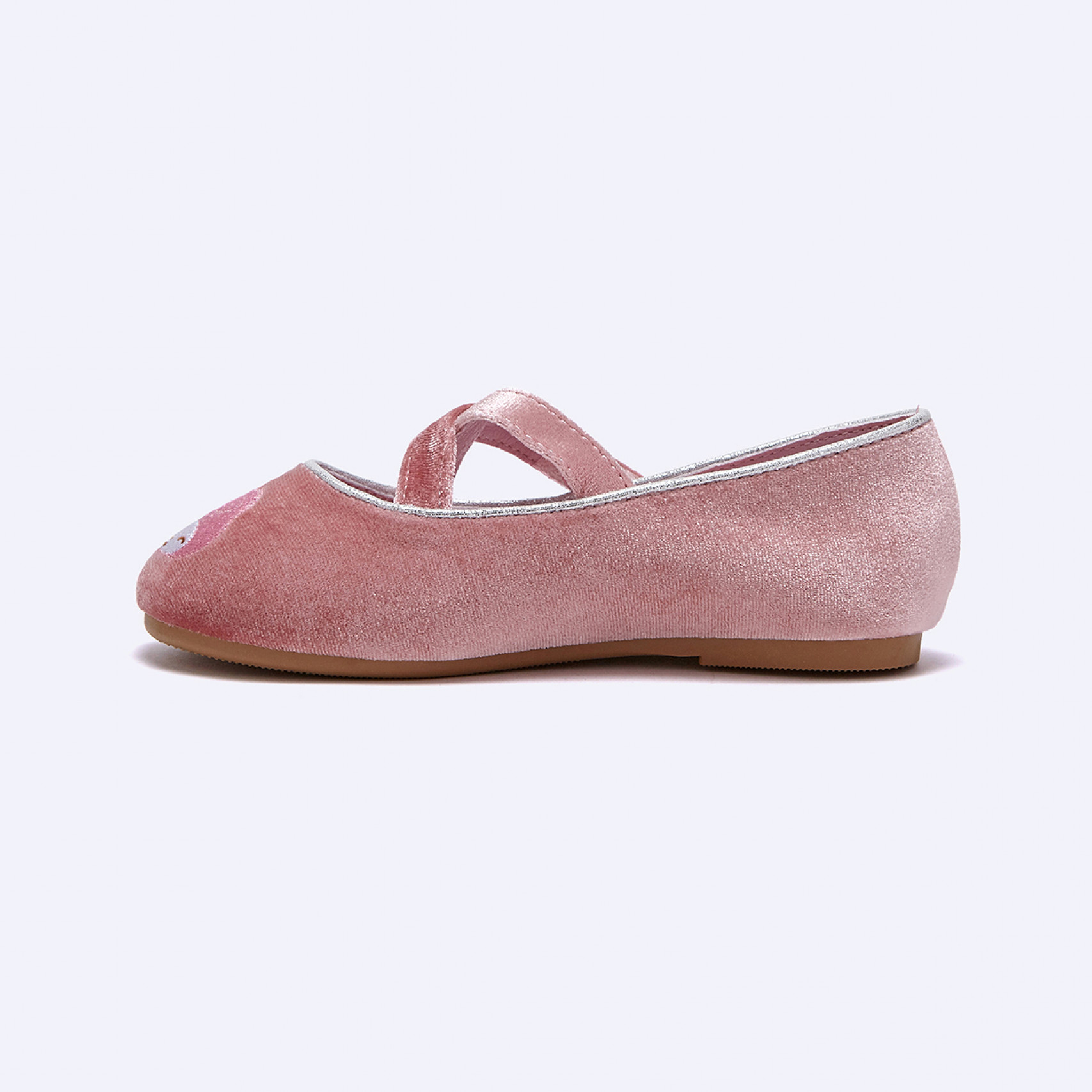 산리오 벨벳 발레 플랫 핑크 키즈 / HPKWFFB97S25