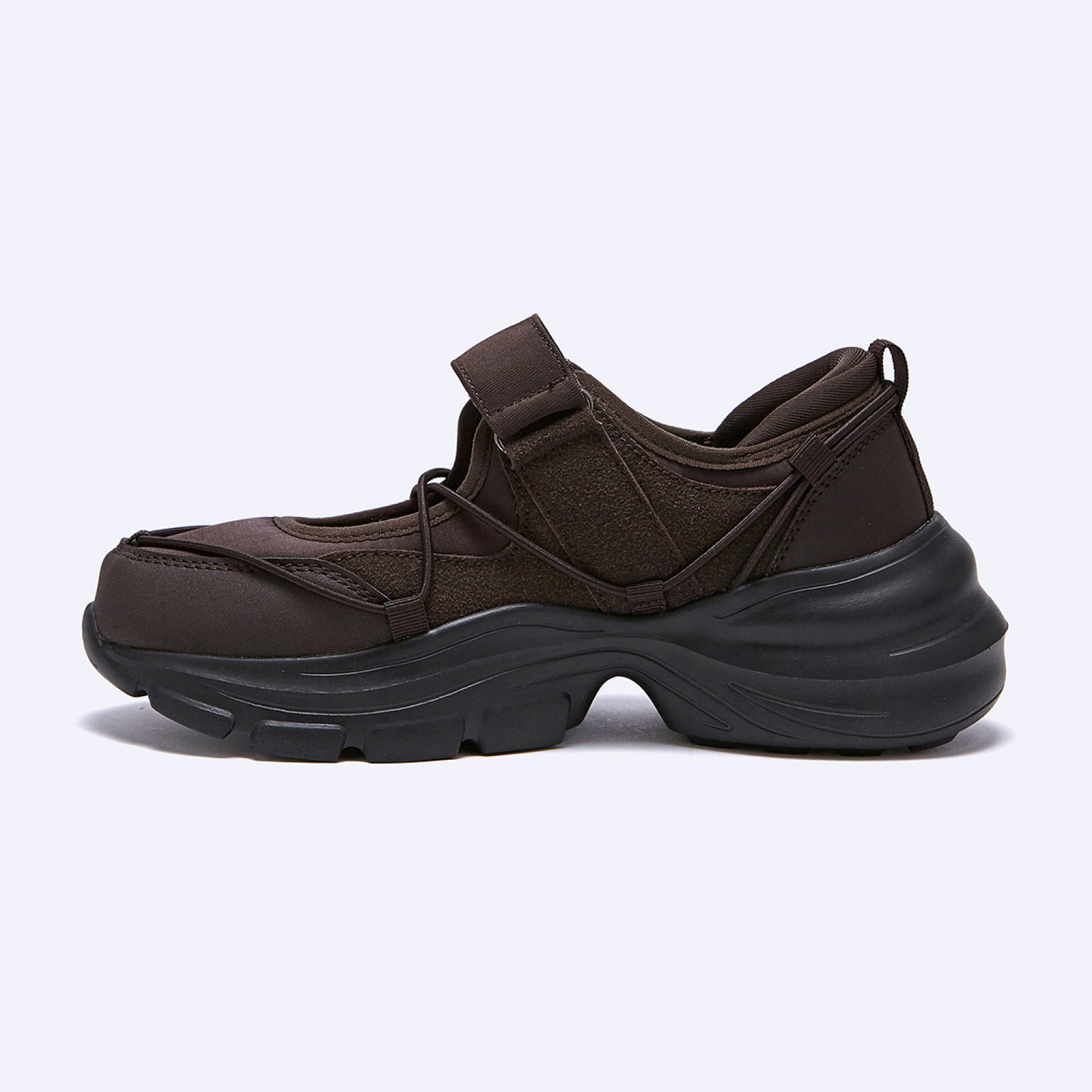 멀티스트랩 메리제인 플랫폼 스니커즈 브라운 여성 / HPWPDFB90178