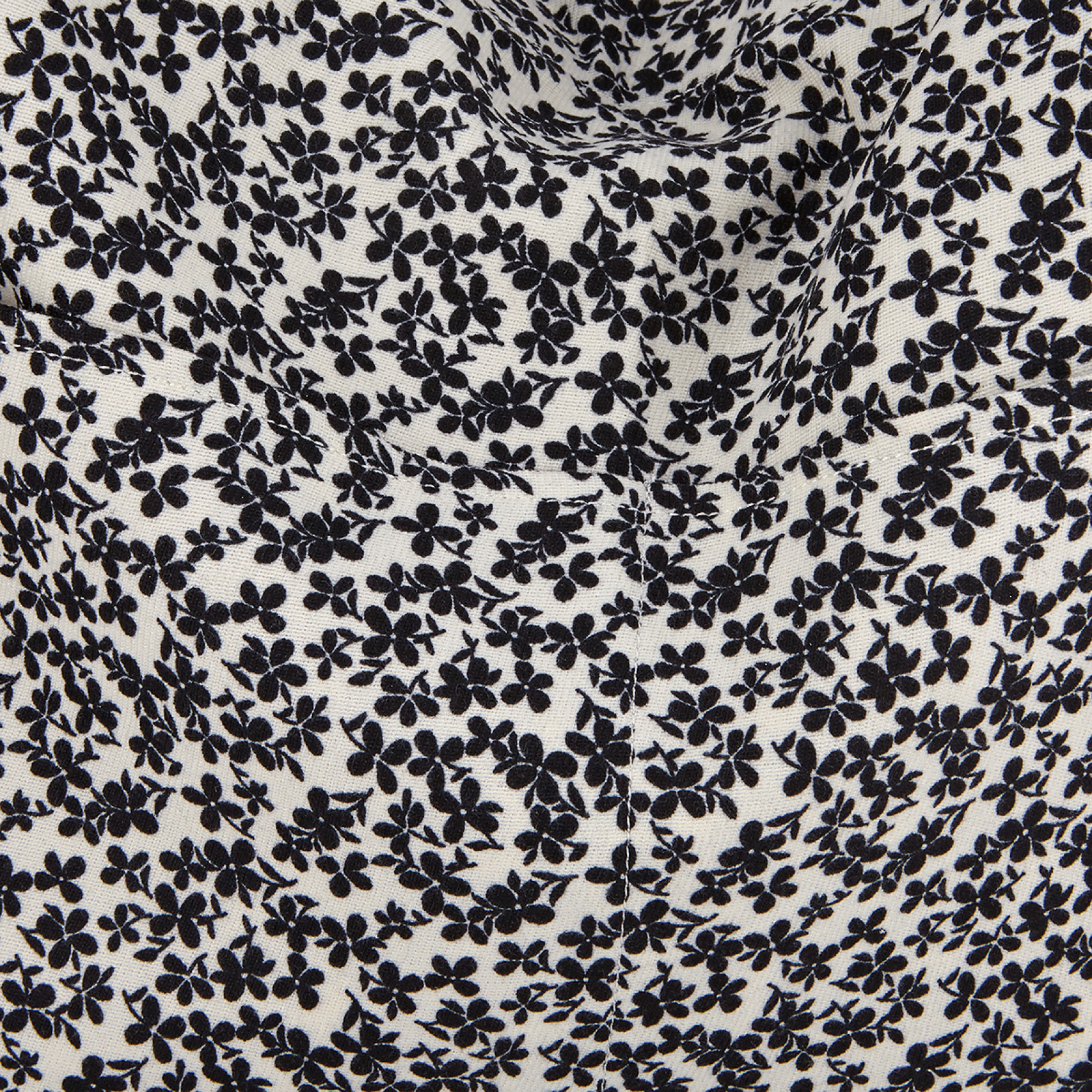 래빗 숄더백 블랙 플라워