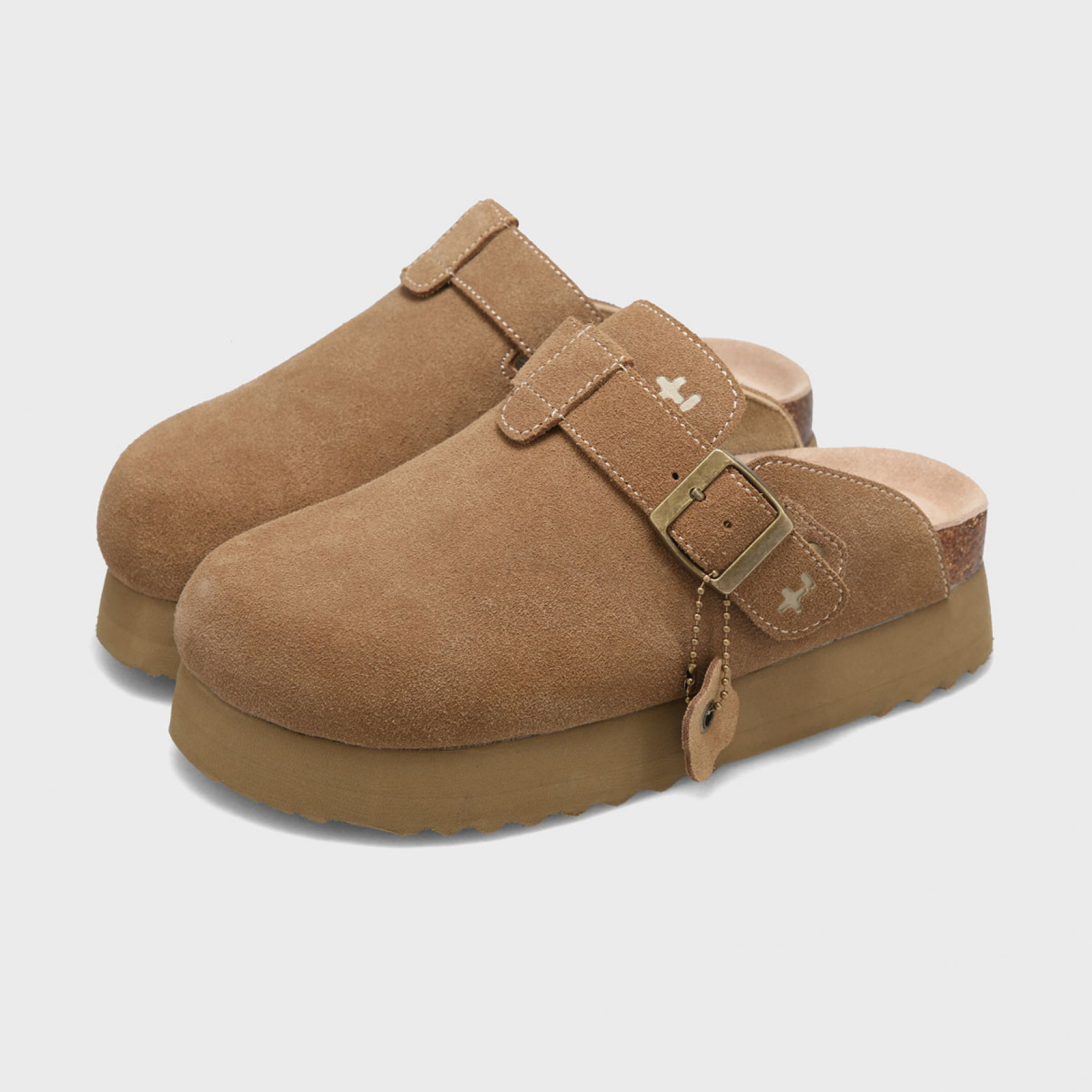 토피 스웨이드 클로그 베이지 여성 / FLOTFA3W46