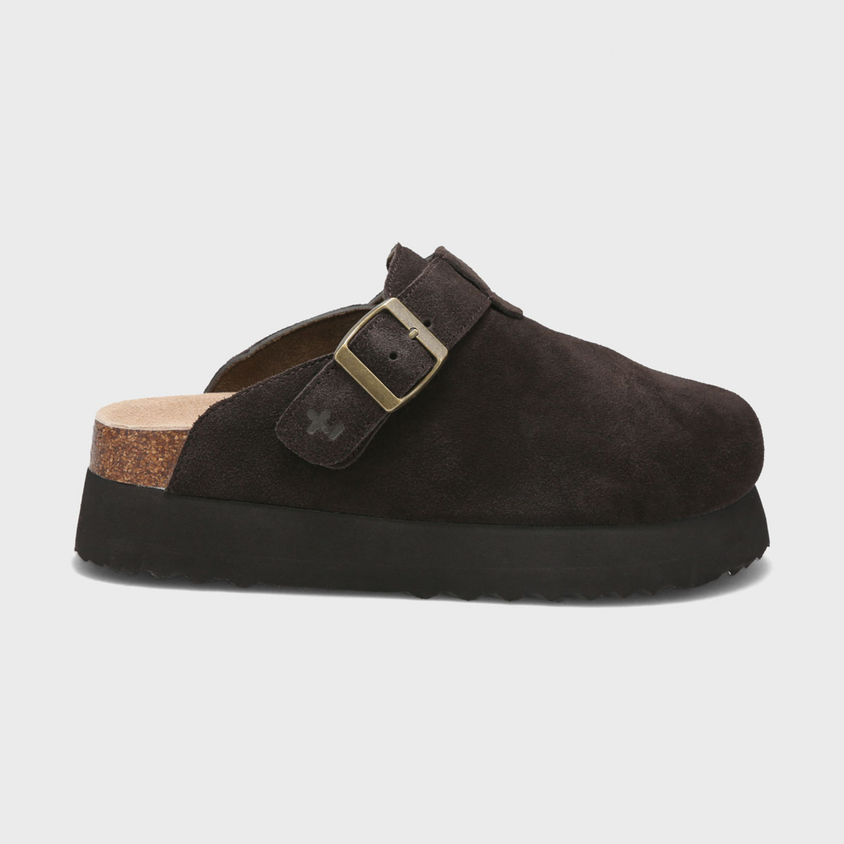 토피 스웨이드 클로그 브라운 여성 / FLOTFA3W47