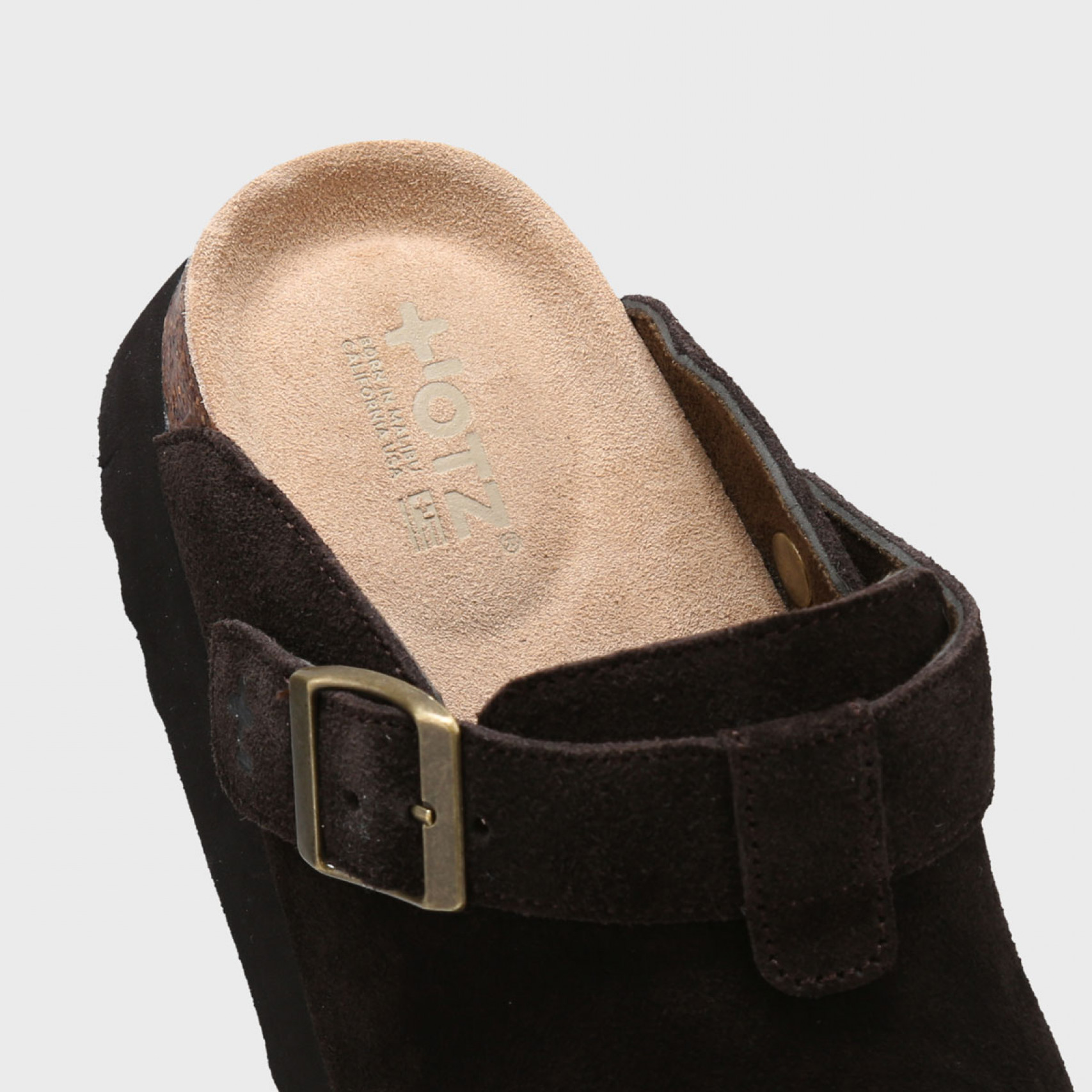 토피 스웨이드 클로그 브라운 여성 / FLOTFA3W47