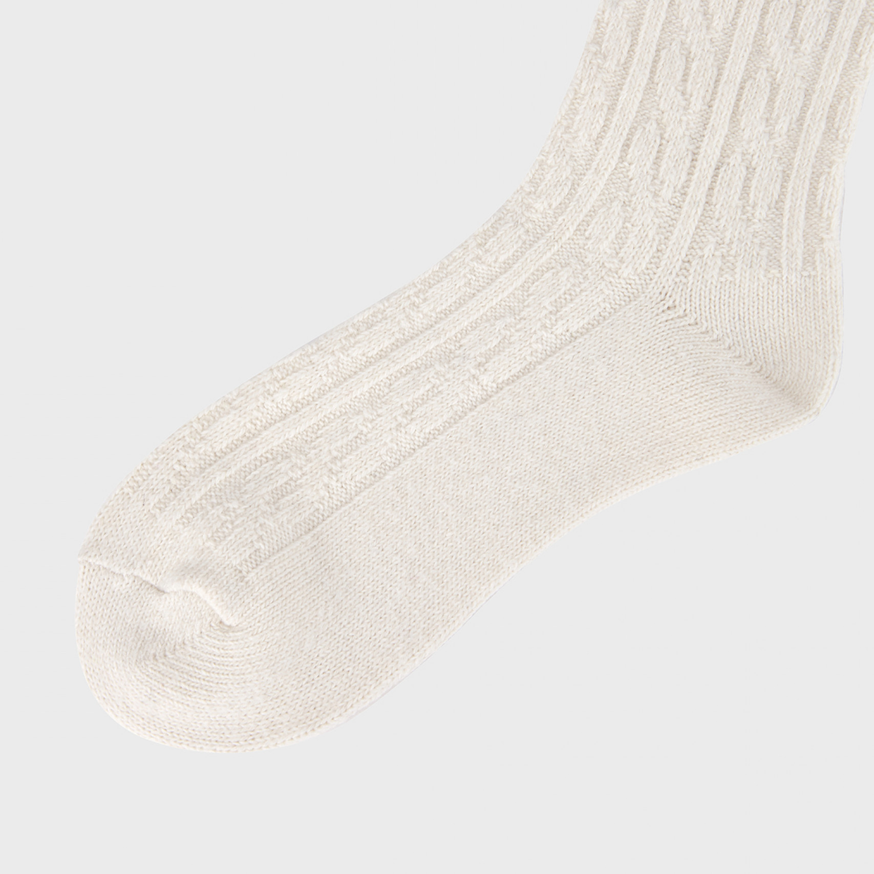 케이블 니트 삭스 아이보리 / FLOTFA3L10