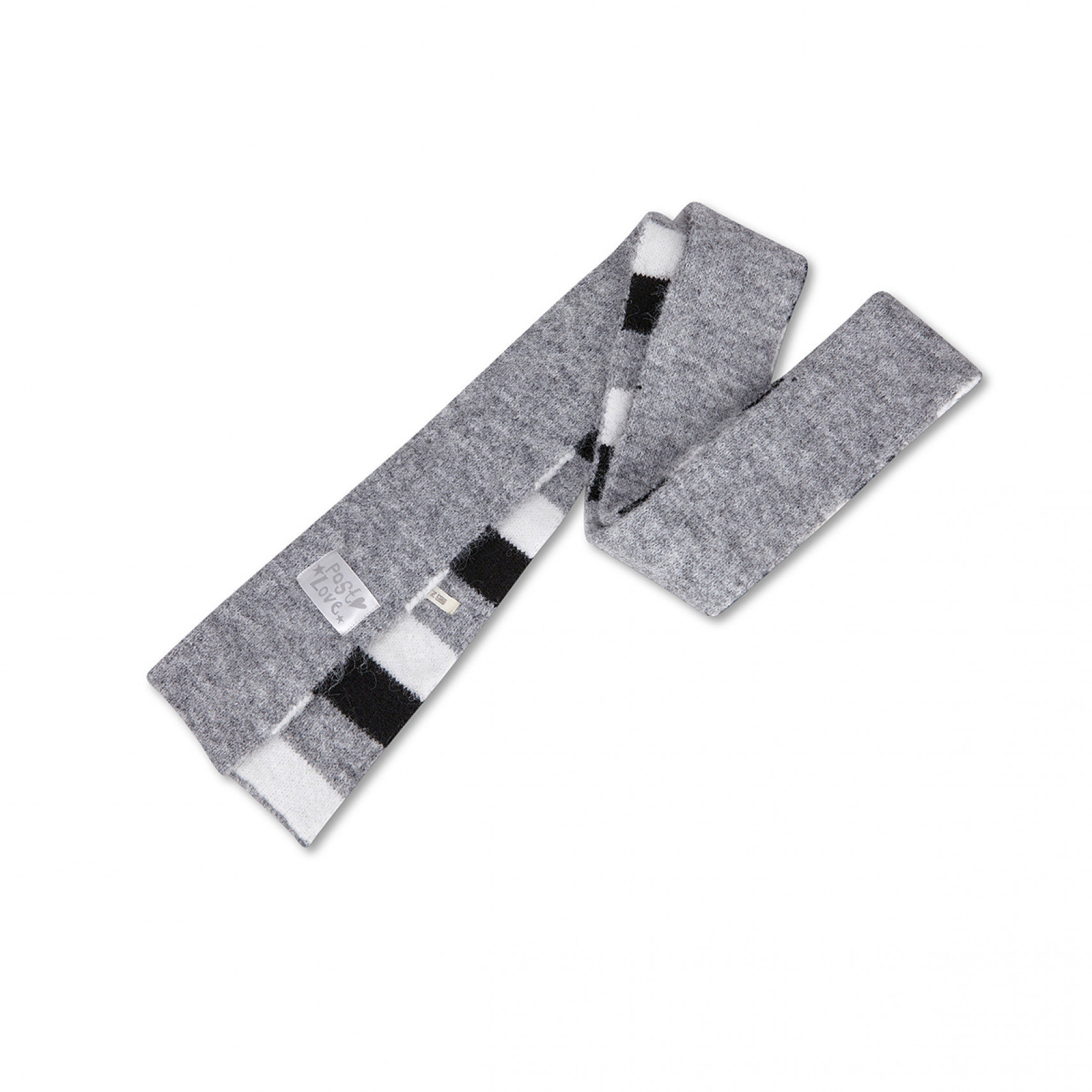 오찌x로파서울 스트라이프 머플러 블랙 그레이 / FLOTFF4A08