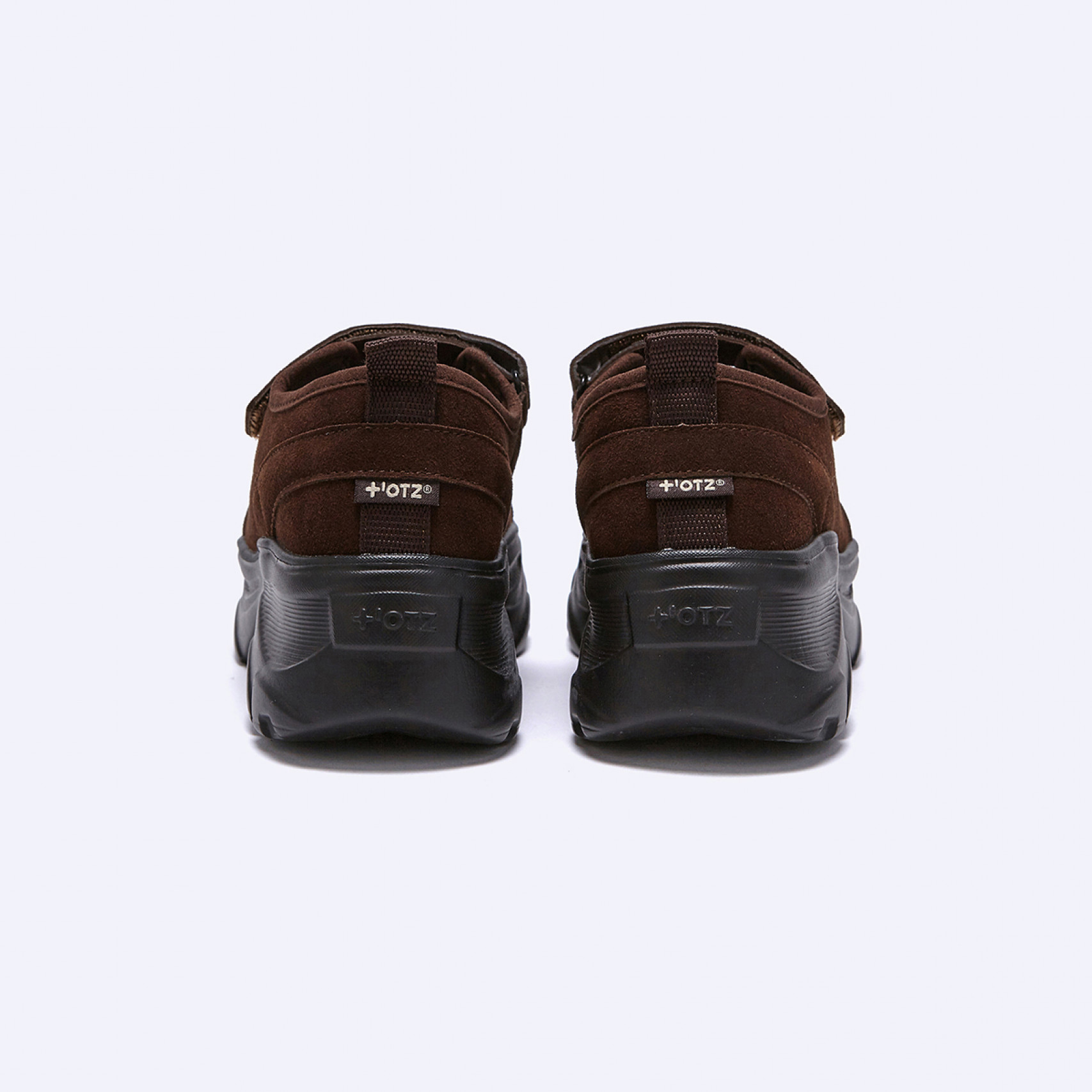 로미타 스웨이드 플랫폼 벨크로 메리제인 슈즈 브라운 / FLOTGA1W53