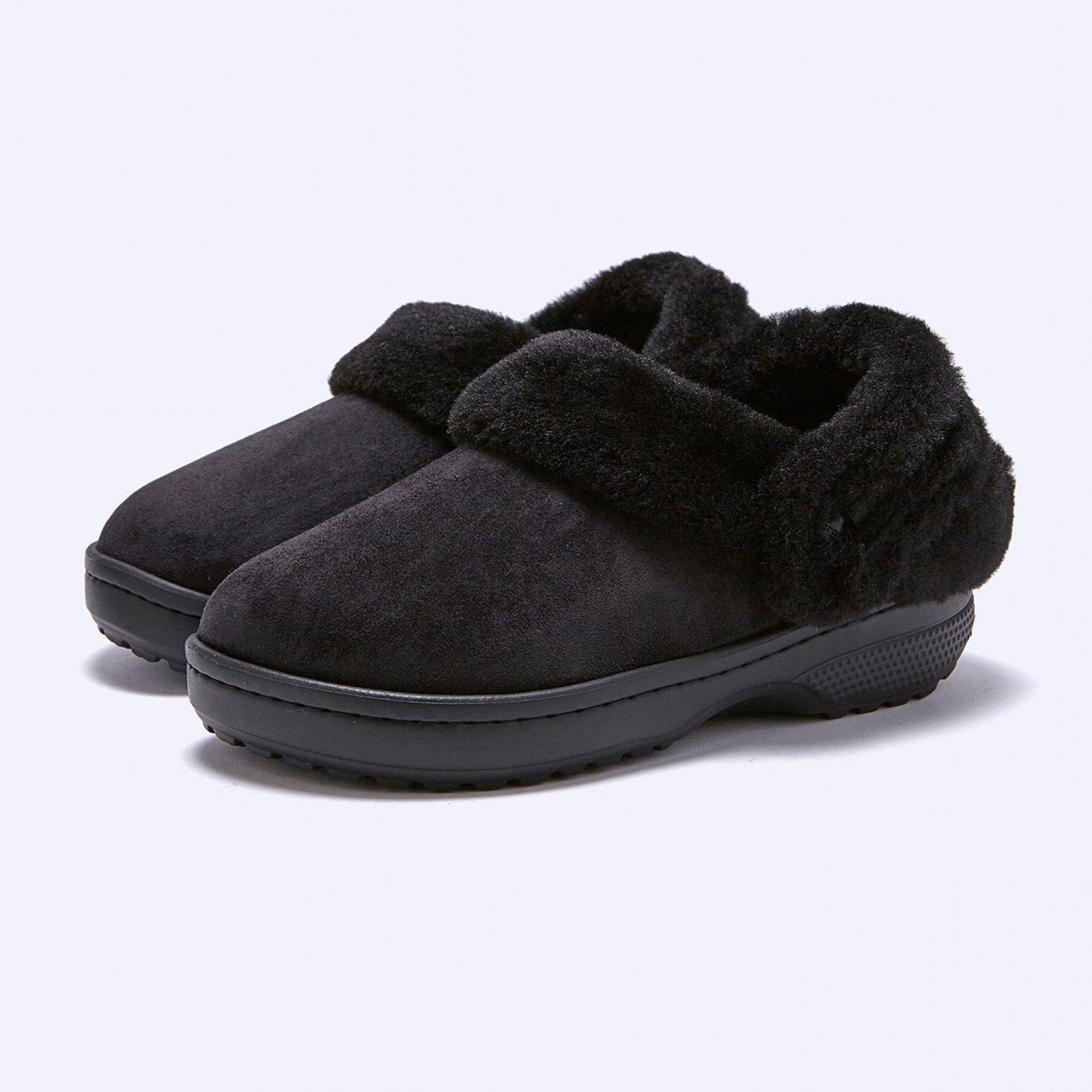 클래식 언퍼게터블 스웨이드 클로그 블랙 여성 / 212106-001