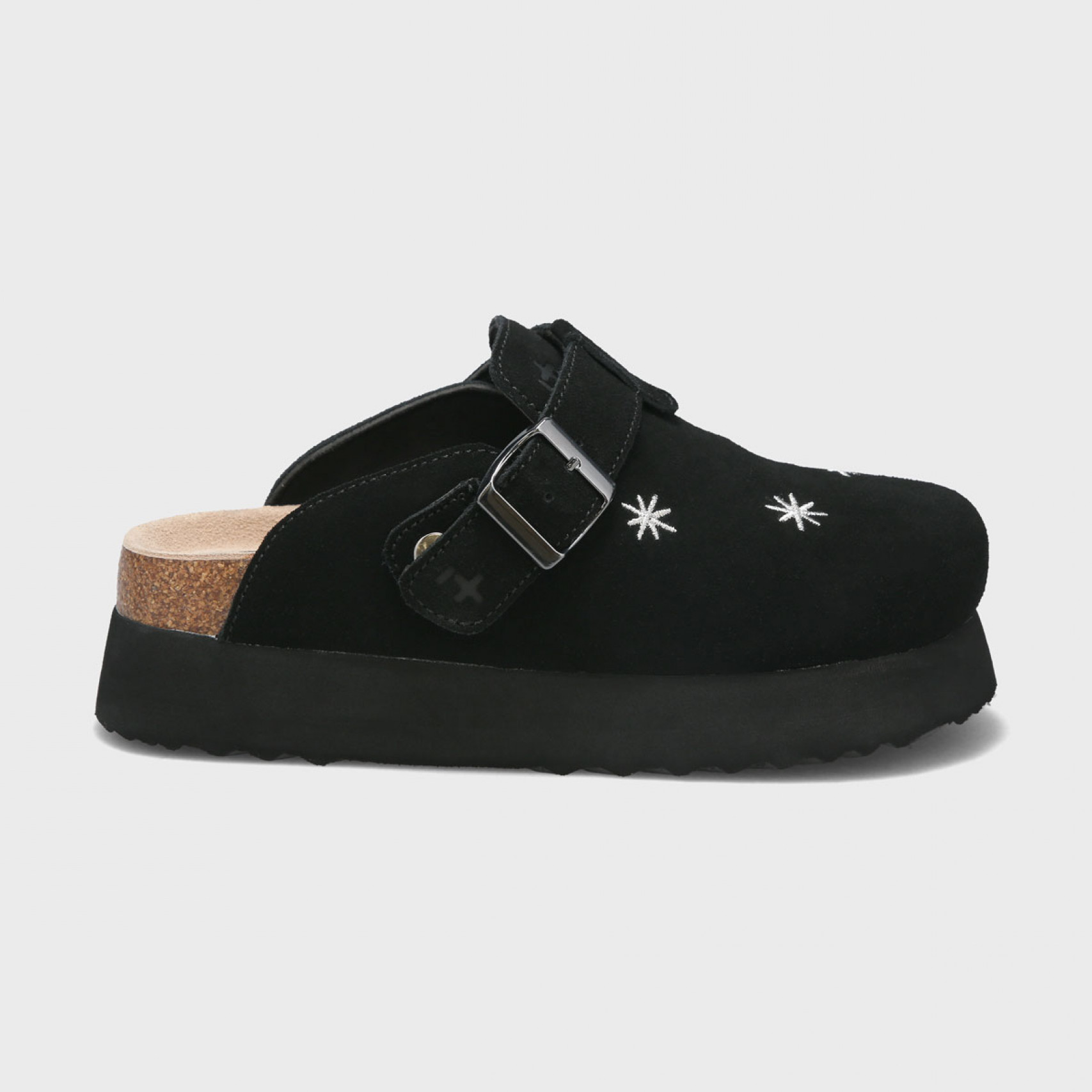 오찌x로파서울 토피 스웨이드 클로그 블랙 / FLOTFA3W49