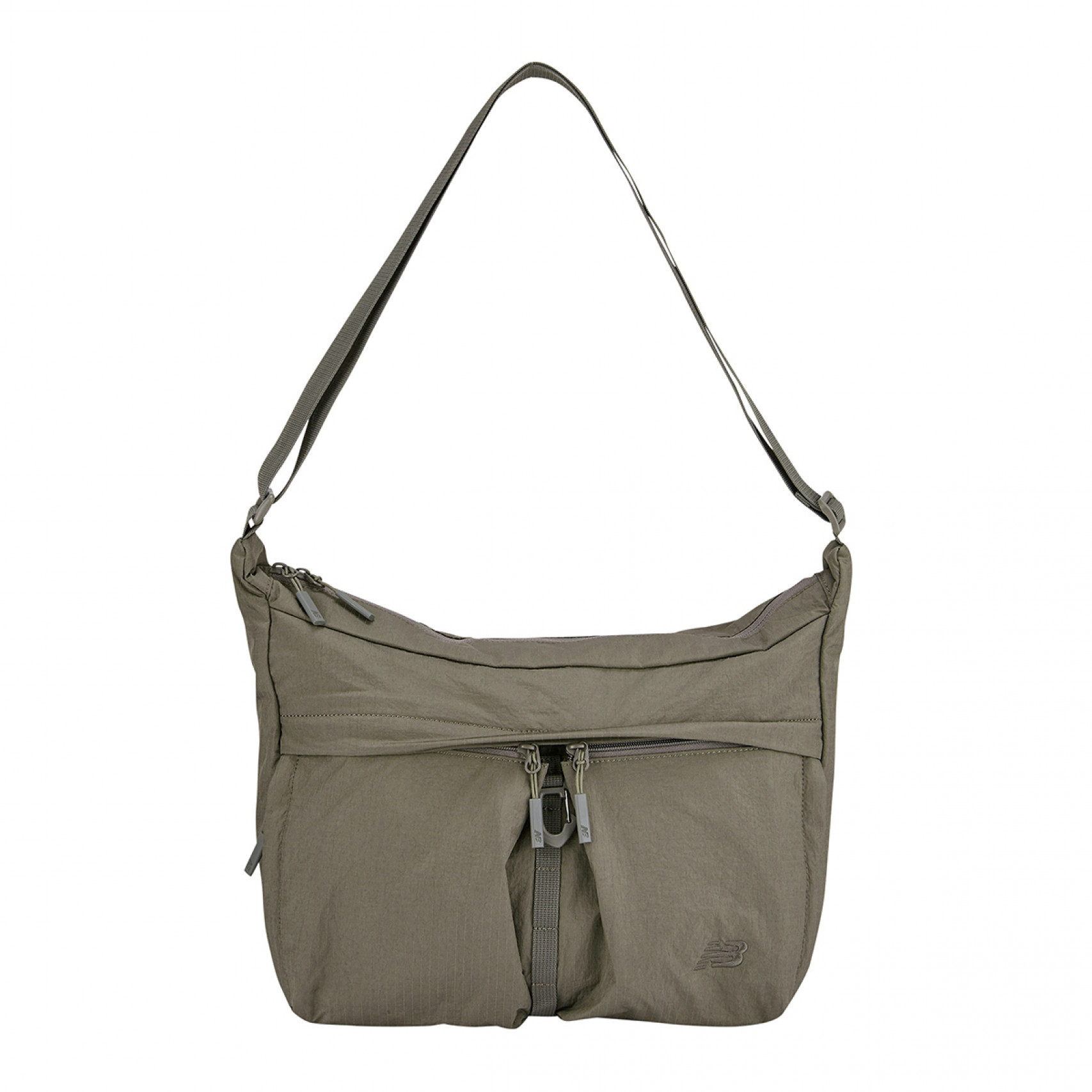 올라운드 매트글로시 투 포켓 크로스백 카키 / NBGCFB2103