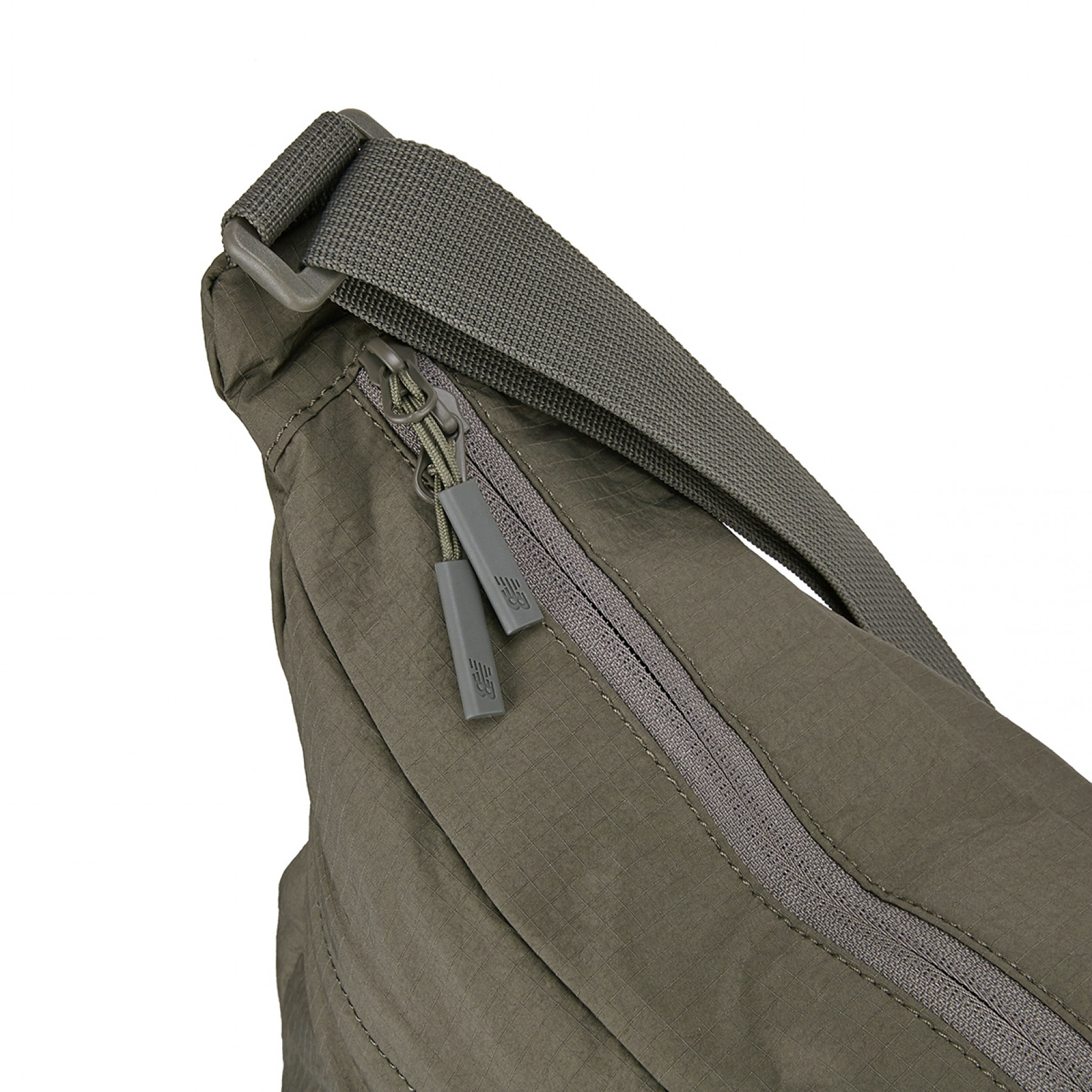 올라운드 매트글로시 투 포켓 크로스백 카키 / NBGCFB2103