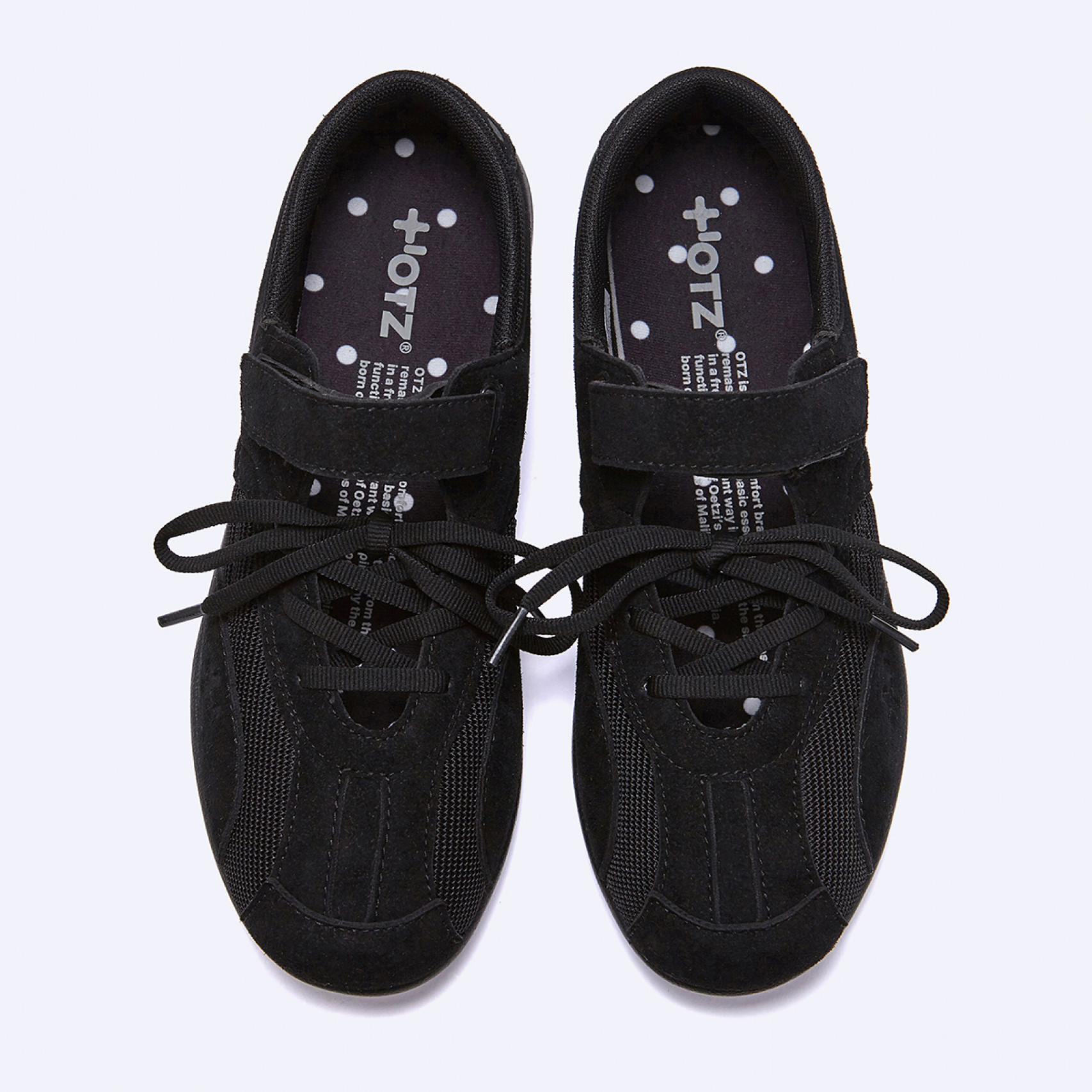 로마리 레이스업 스웨이드 도트 블랙 / FLOTGA1W80