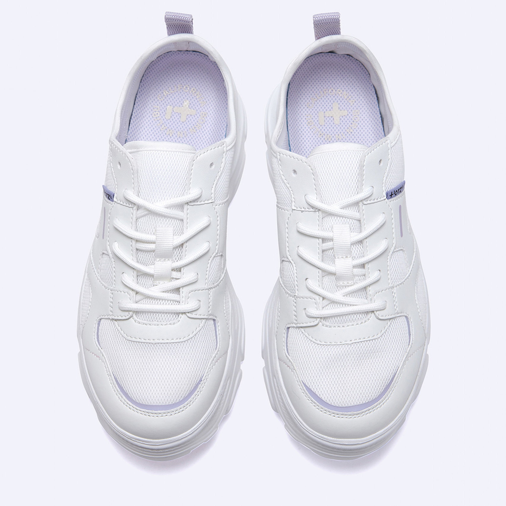 로미타 플랫폼 스니커즈 메쉬 화이트 / FLOTGA0W03