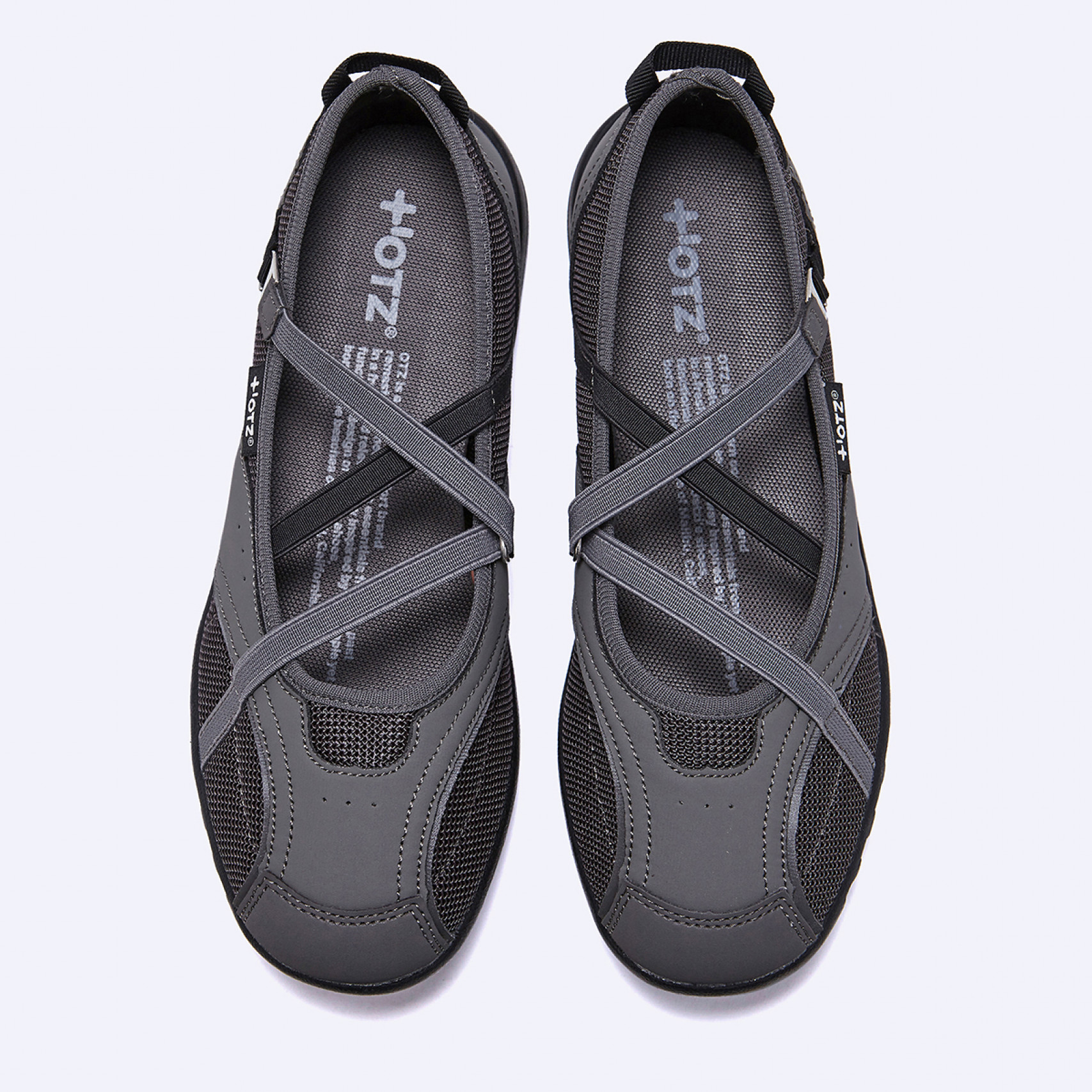 로마리 밴딩 플랫 스니커즈 다크 그레이 / FLOTGA1W12