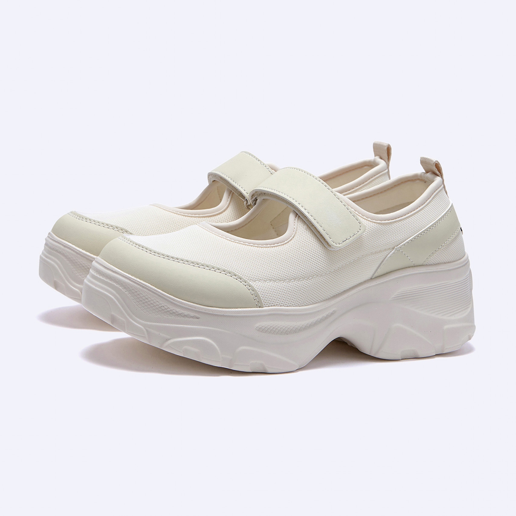 로미타 플랫폼 벨크로 스니커즈 화이트 / FLOTGA1W38