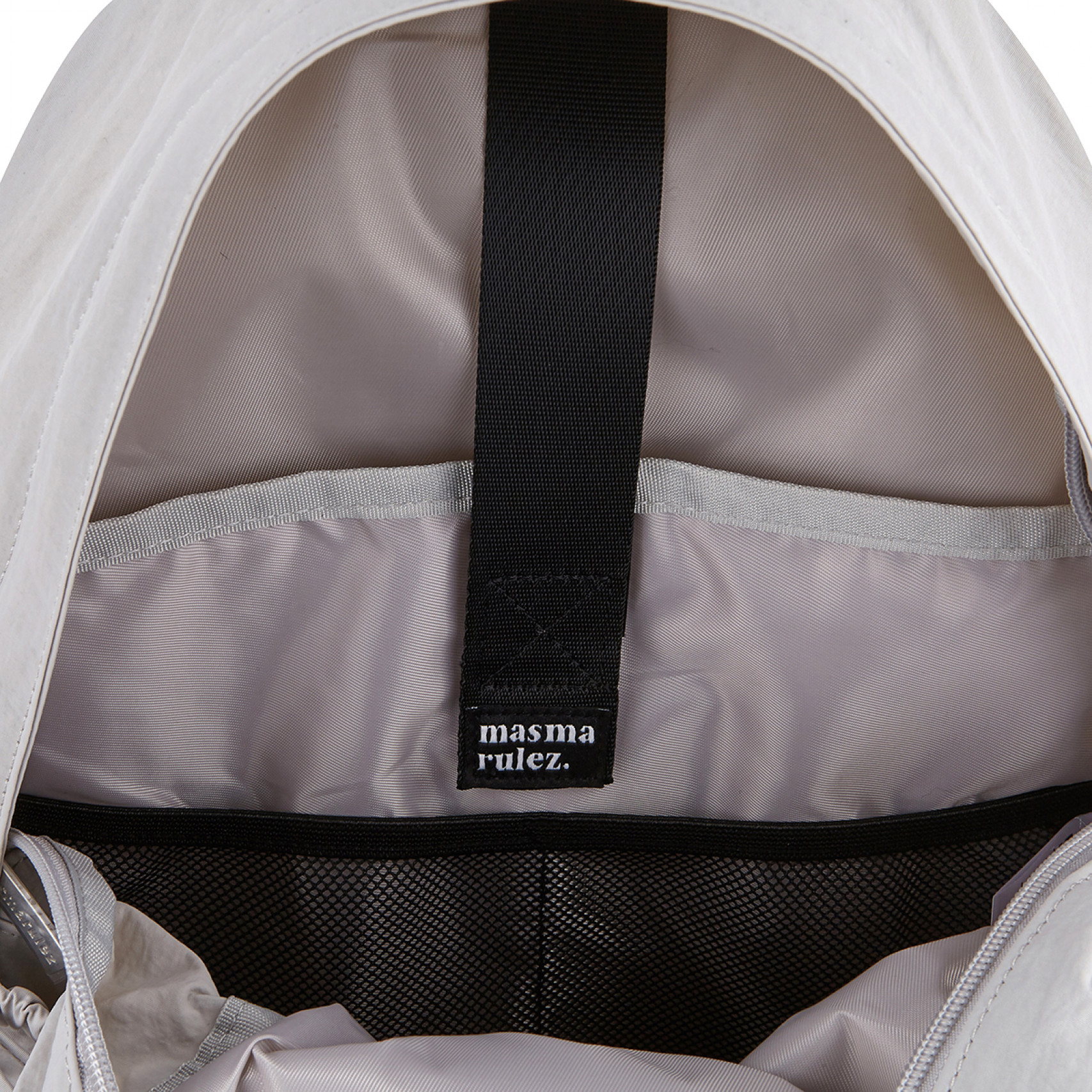 미니 리본 포켓 백팩 라이트 그레이