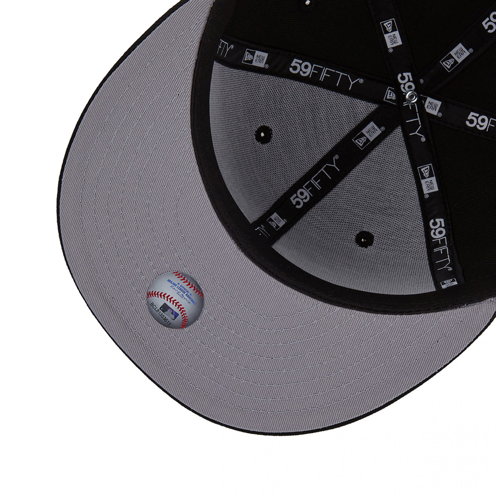 MLB 뉴욕 양키스 베이직 피티드캡 블랙 화이트 / 11591127