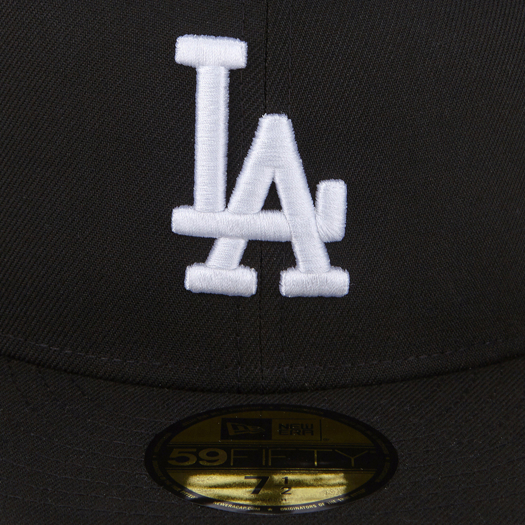 MLB LA 다저스 베이직 피티드캡 블랙 화이트 / 11591149