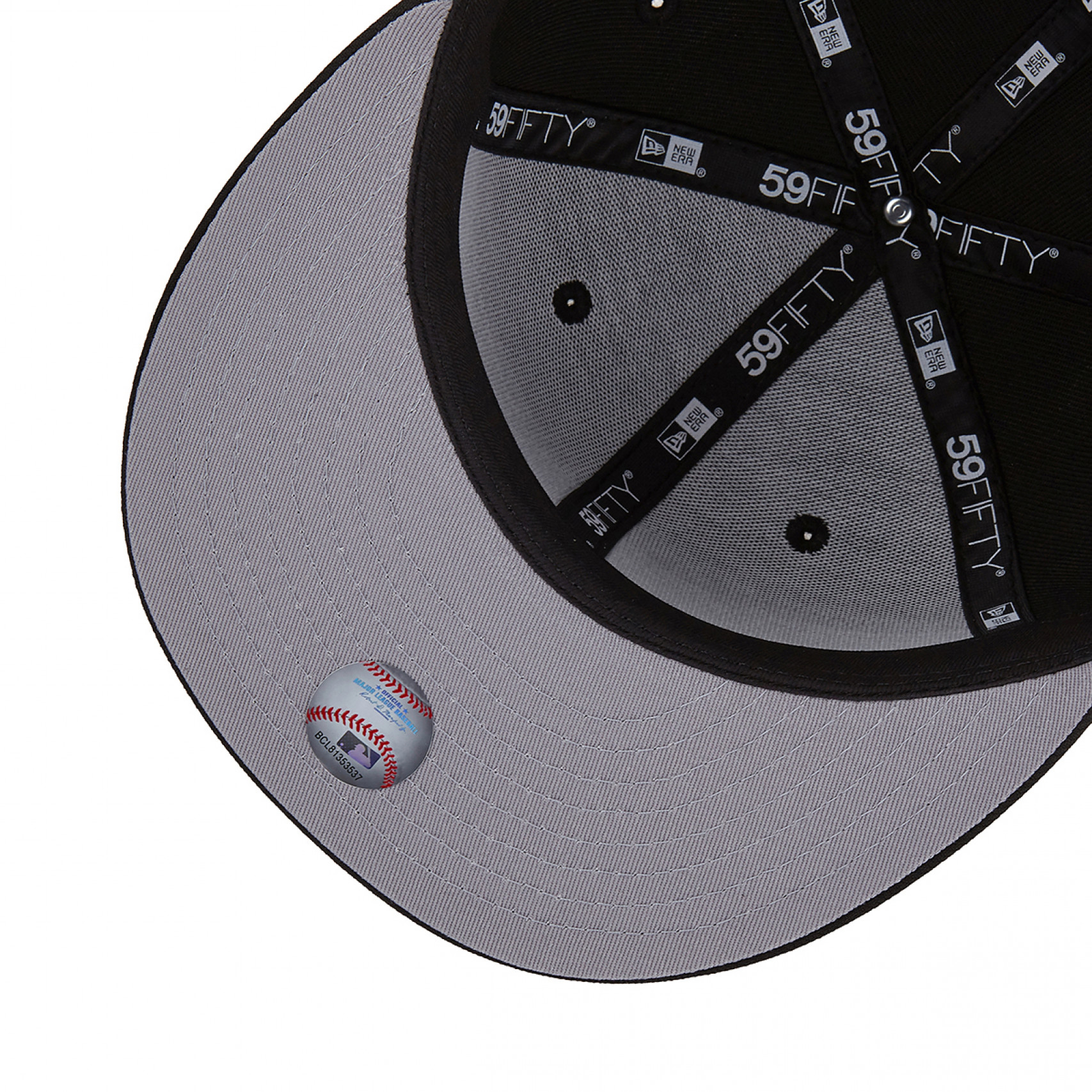 MLB LA 다저스 베이직 피티드캡 블랙 화이트 / 11591149