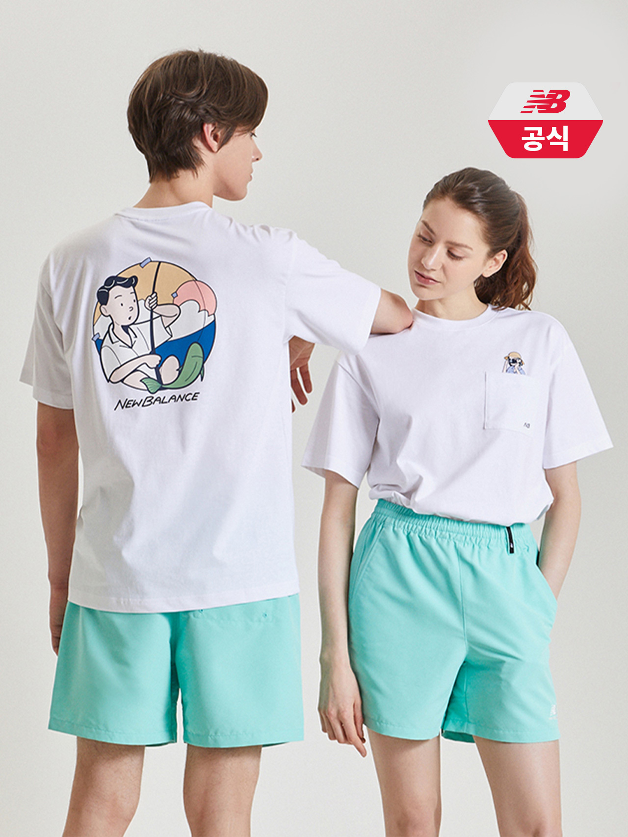 NBNEB29023 / UNI 아이비보이 포토 반팔티 (SEMI OVER FIT)