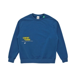 헤리티지 스몰로고 세미 오버핏 라운드 스웻셔츠_Dark Blue