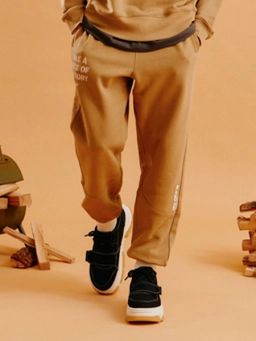 헤리티지 조거형 오버핏 스웻팬츠_Beige