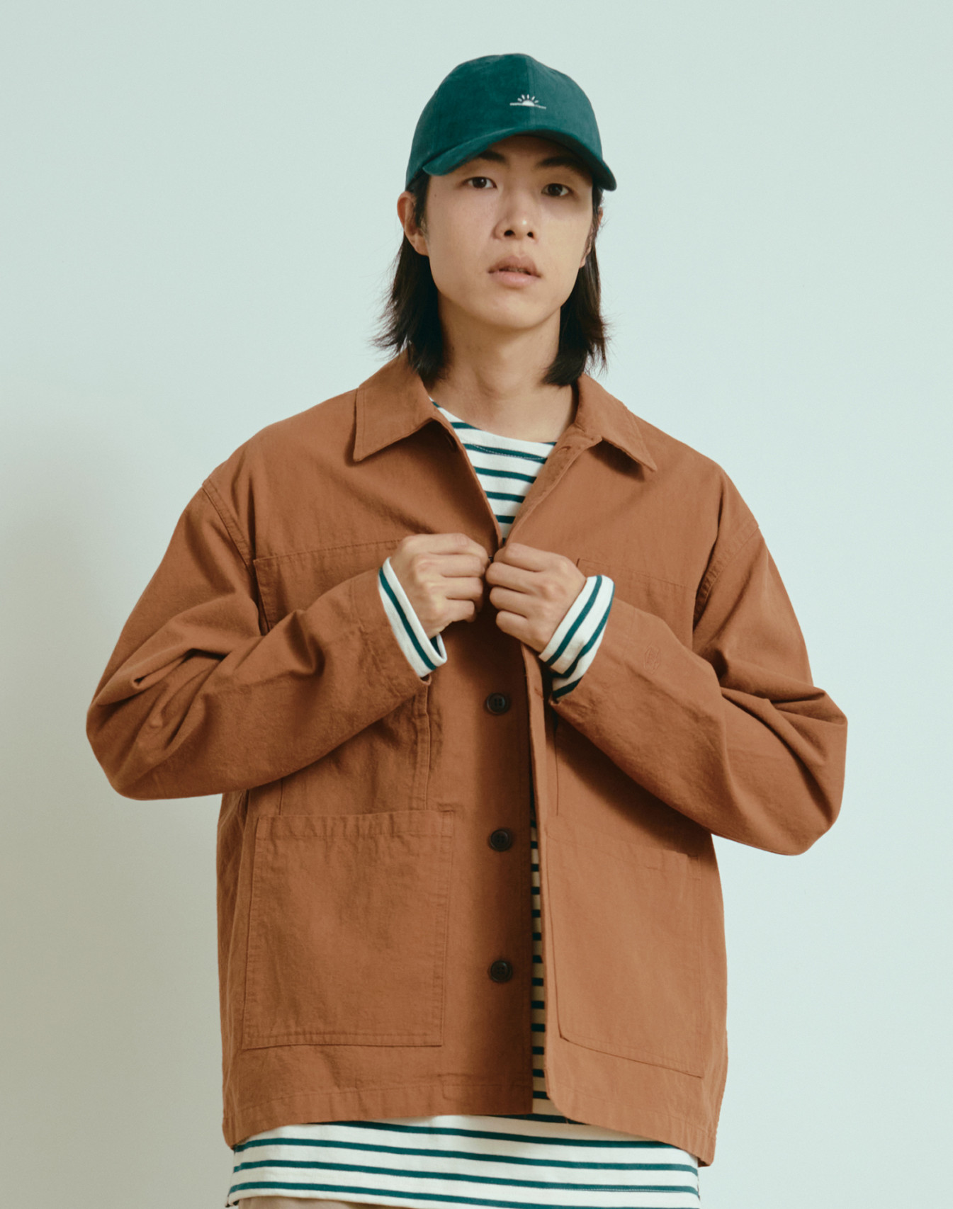 COVERALL CANVAS JACKET (BRICK)