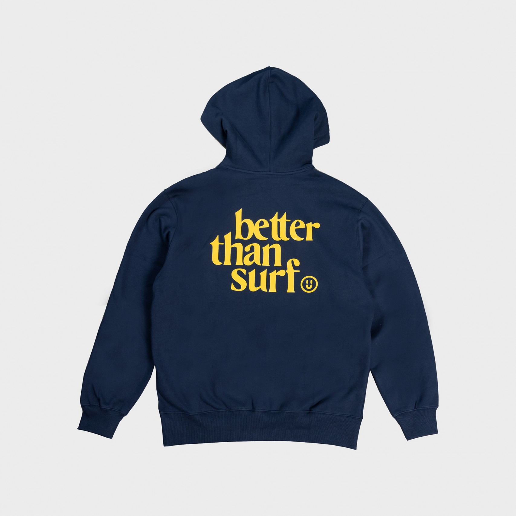 SMILE LOGO FLEECE HOODIE - navy