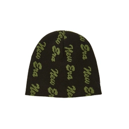 스크립트 자카드 올 오버 베이직 비니 블랙 / 13946846