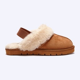 시어링 슬리퍼 슬링백 브라운 여성 / FLFDDF4W01