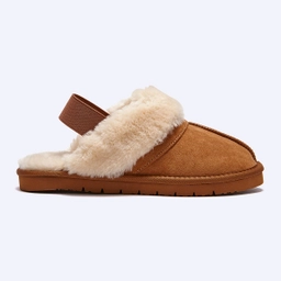 시어링 슬리퍼 슬링백 브라운 여성 / FLFDEA4W01